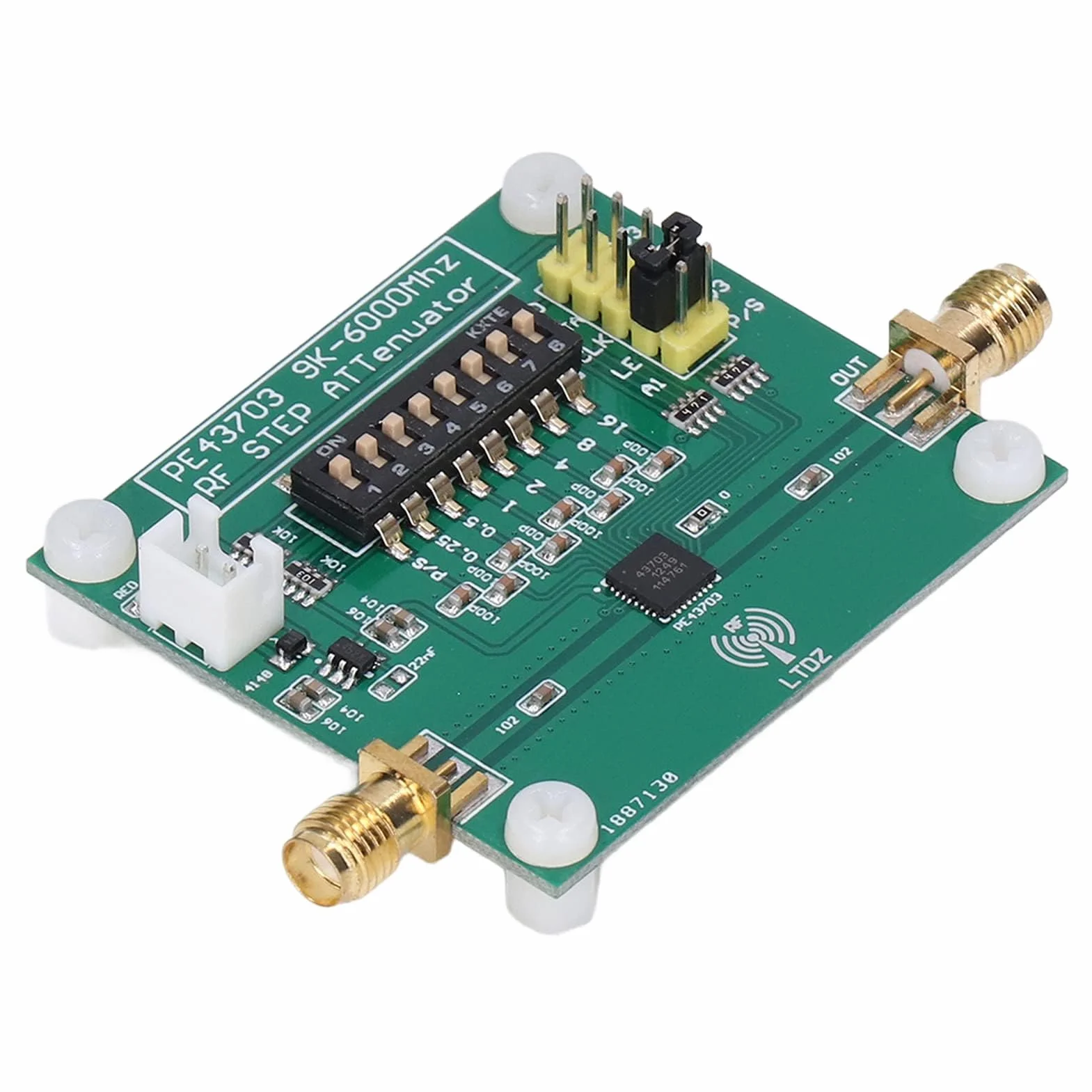 Módulo Atenuador Digital RF 9K-4GHz Atenuación Programable 0.25dB a 31.75dB PCB Puerto Serie Paralelo