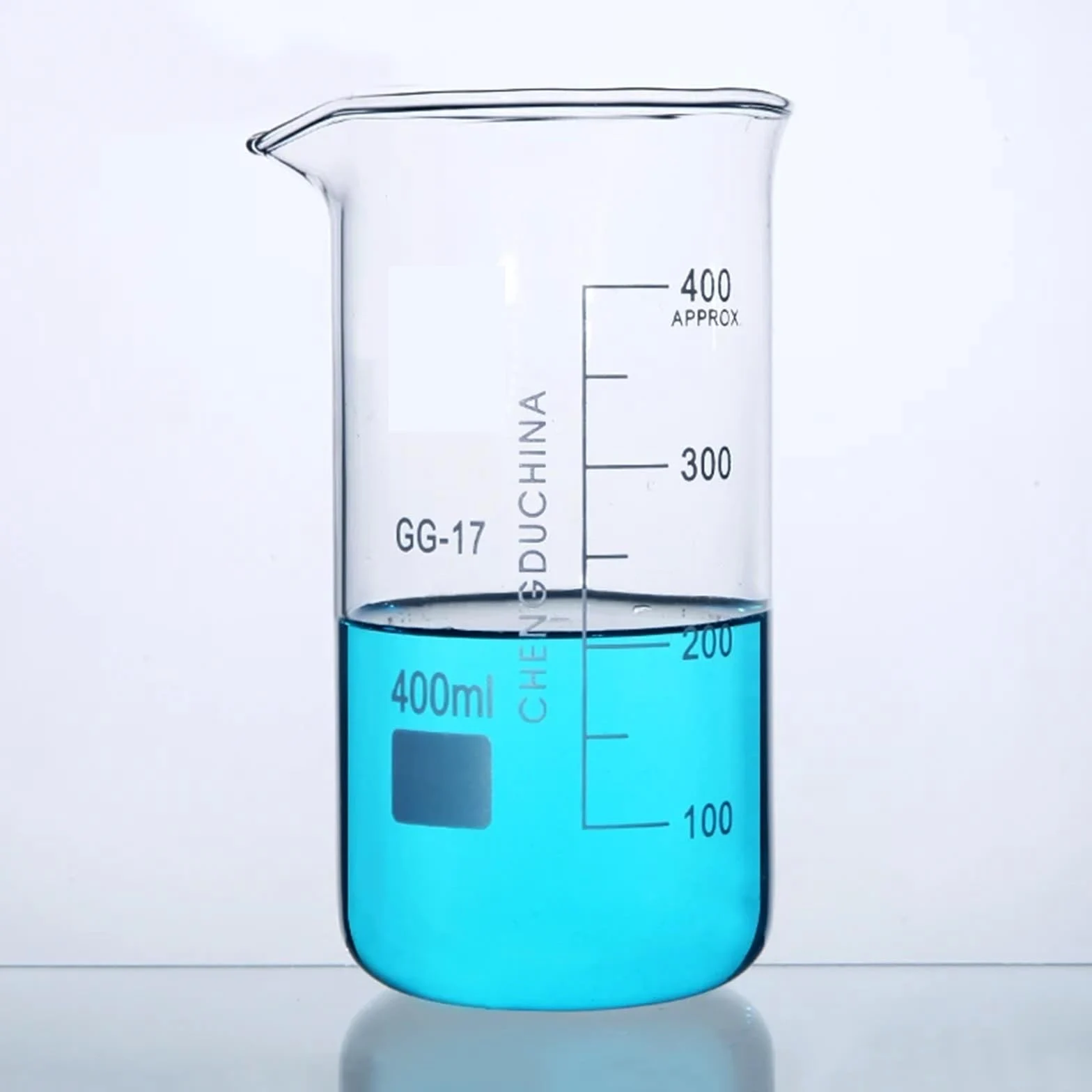 Matraz Erlenmeyer Erlenmeyer Graduado, Vaso de precipitados Graduado de Vidrio de borosilicato de 50-1000 ml en Altura(400ml 4pcs)
