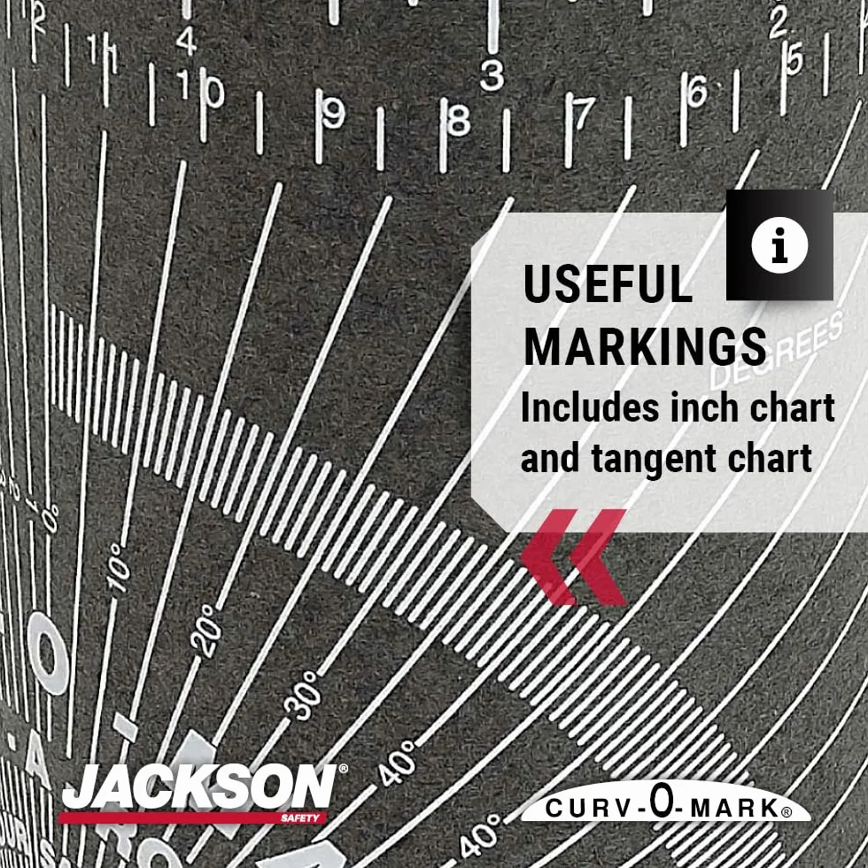 Jackson Safety Curv-O-Mark Wrap-A-Round Ruler X-Large Black 4" to 12" Pipe Diameter