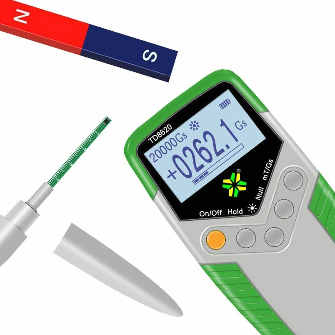 Medidor de Gauss Digital Portátil TD8620 Gaussmeter 0-2400mT