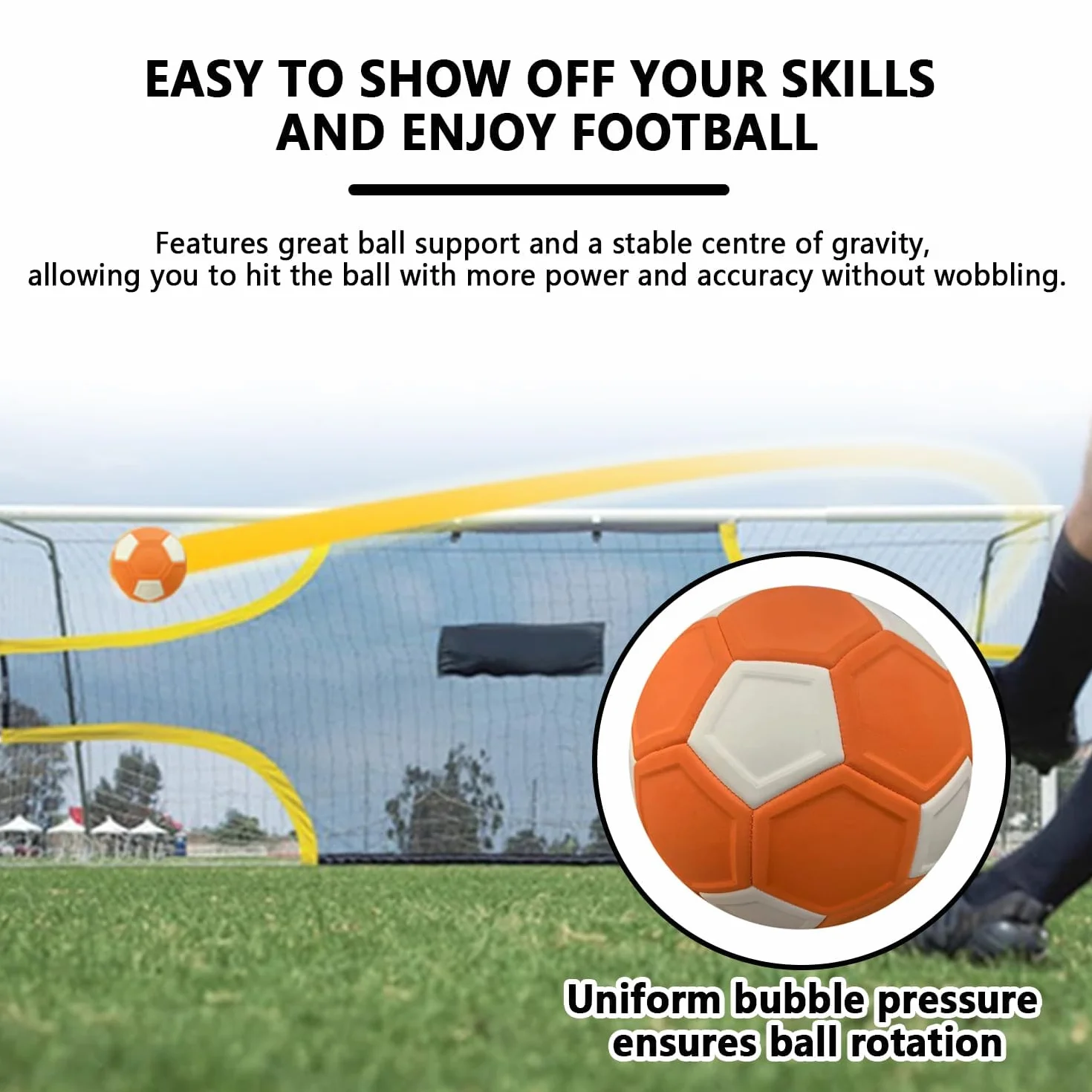 Balón Fútbol Curvas Efectos Goma EVA 22 cm Regalo Niños Juegos Exterior Interior