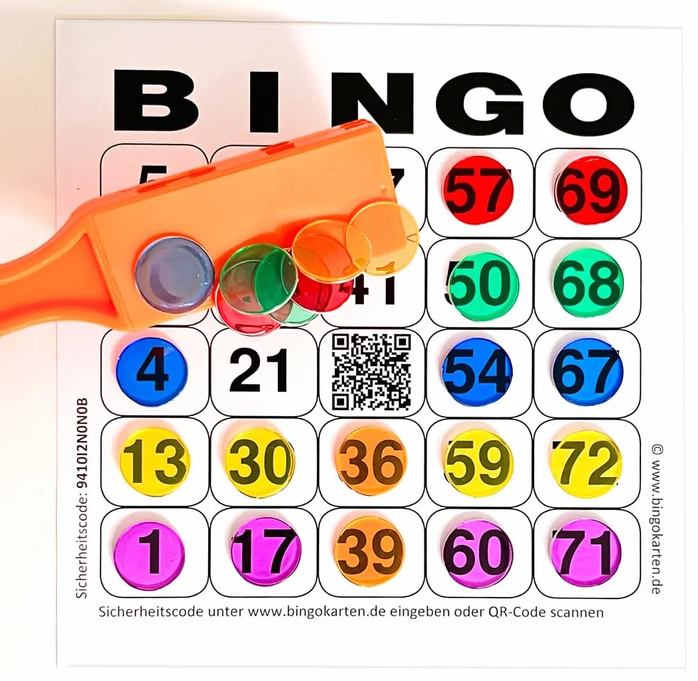 Chips magnéticos de bingo con borde metálico amarillo - 100 unidades