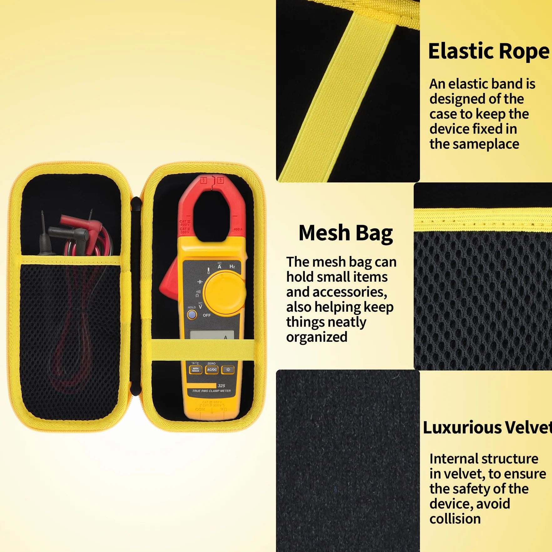 Duro Protectora Funda Compatible con Fluke 323 324 325 302 303 305 Multímetro
