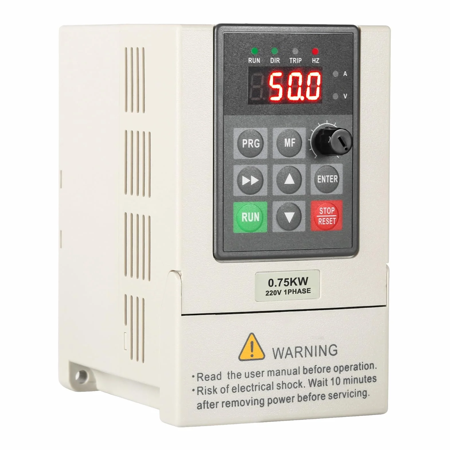 Jadeshay Variador de Frecuencia Monofásico a Trifásico VFD 0.75KW 220V a 380V 1HP para Motor con Control CNC Pantalla HD y Protección Múltiple Incluye Cable de Extensión de 2m