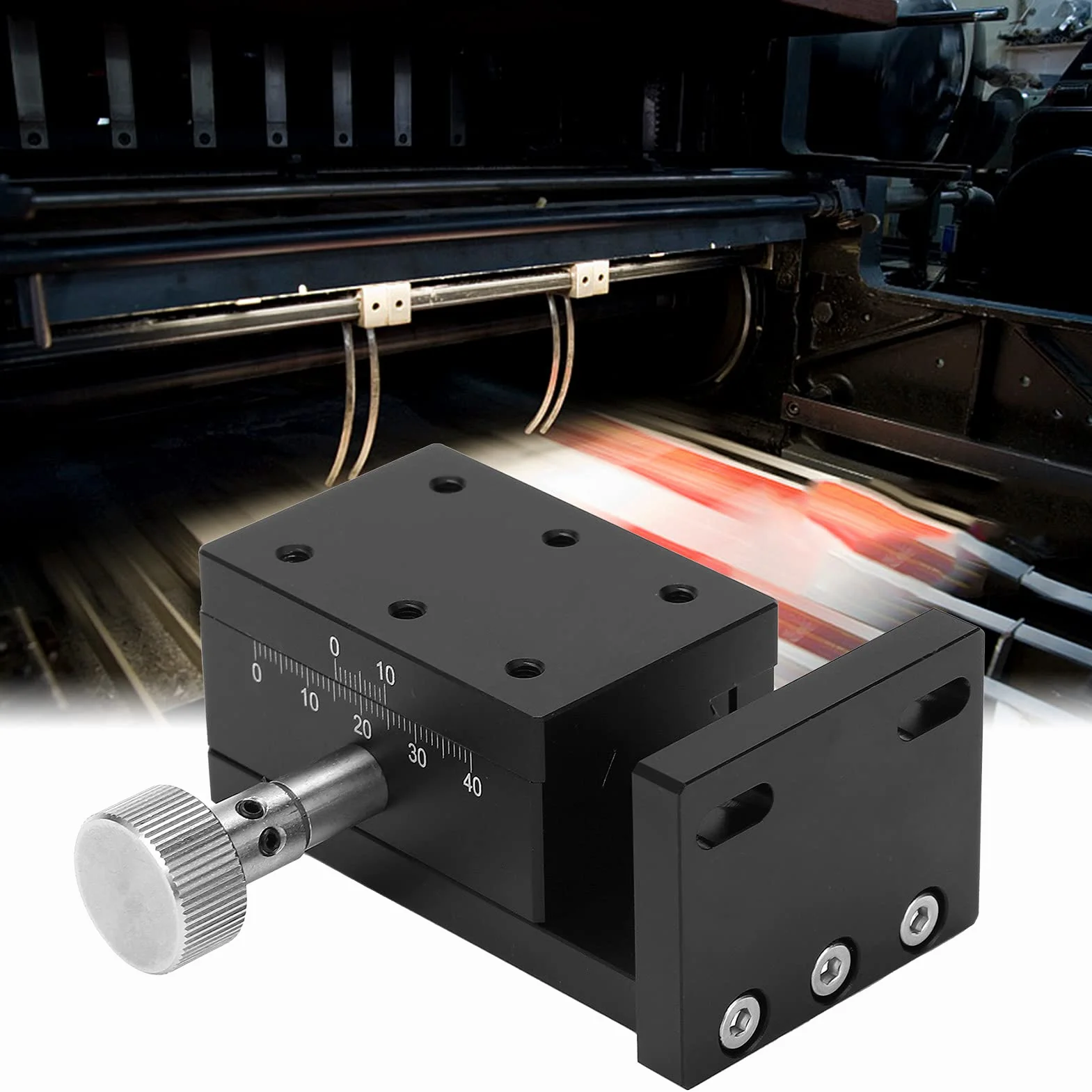Ejes Z Etapa Lineal Giro Manual Plataforma de Ajuste Fino Mesa Deslizante Aleación de Aluminio SPZ40 60 para Equipos Ópticos