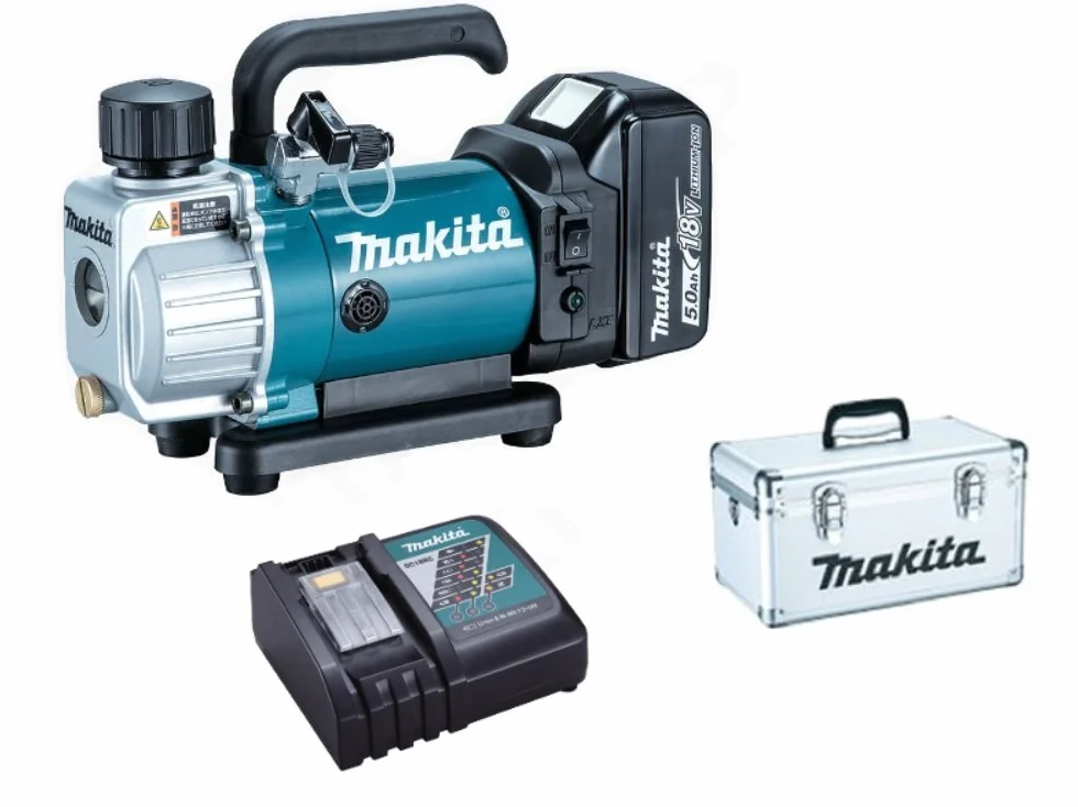 Makita DVP180RT - Bomba de vacío con batería (18 V, 5,0 Ah, 1 batería, cargador en maletín de transporte)