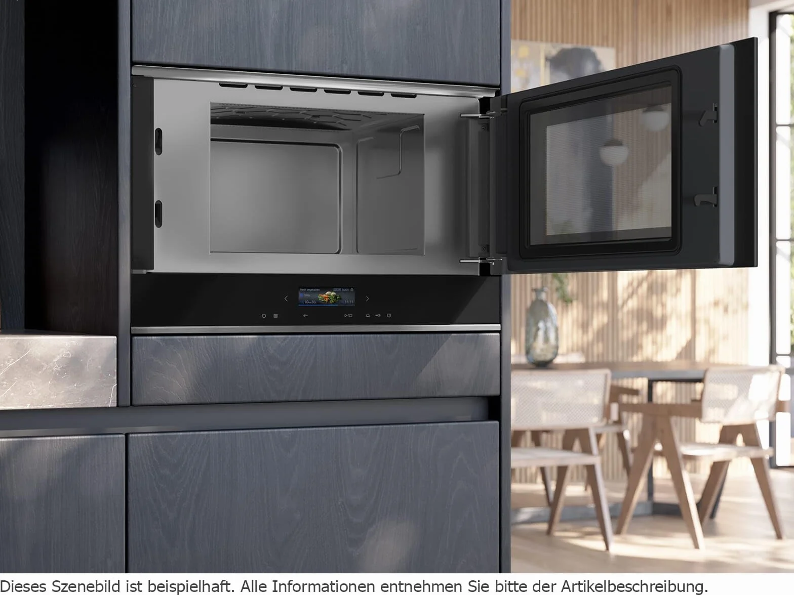 Siemens BF722R1B1 iQ700 - Microondas empotrable, cookControl7 - Programas automáticos, humidClean Plus - Limpieza de interiores, cookControl Plus - para buenos resultados, pantalla táctil TFT, color