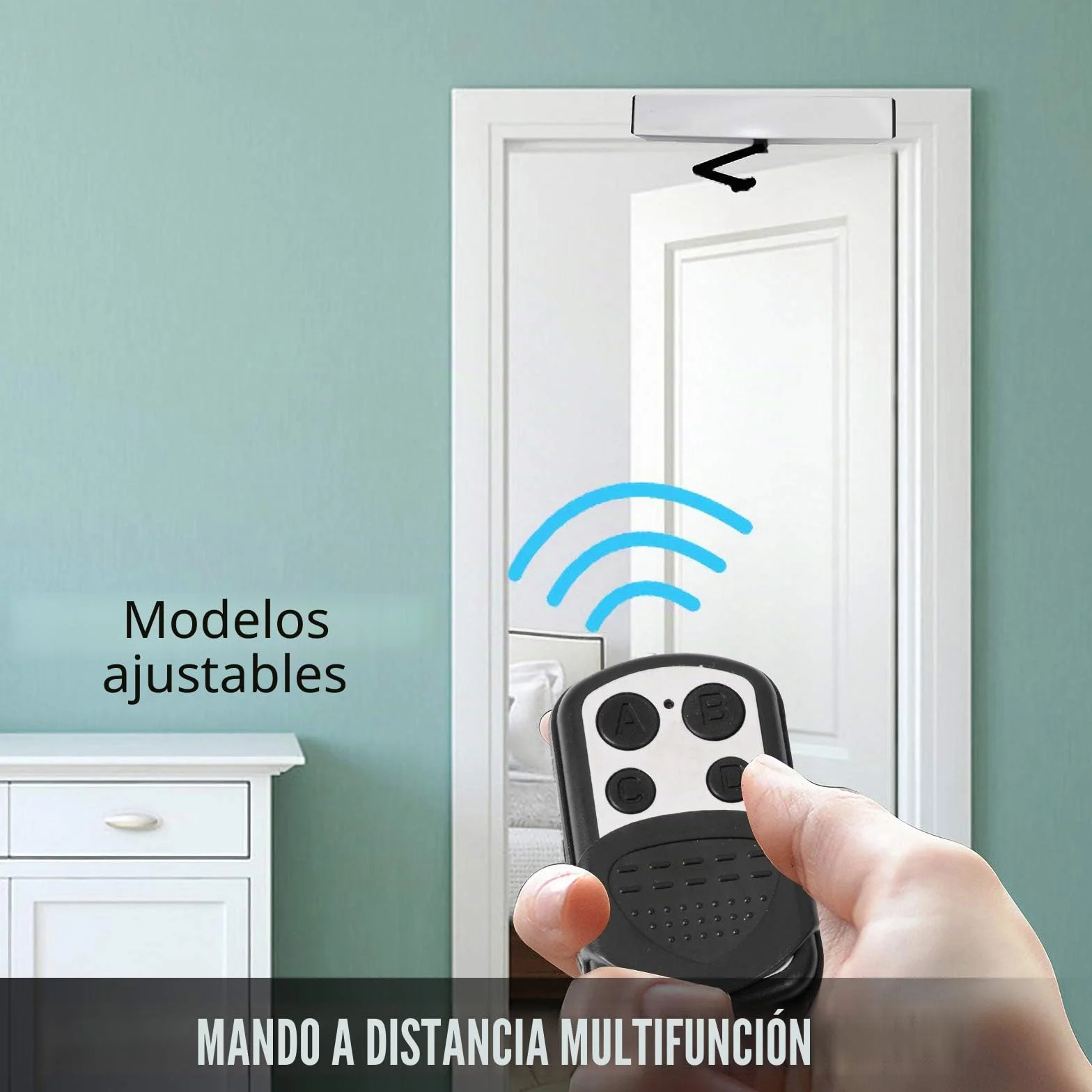 VEVOR Abridor de Puerta Automático, 50 W Abrepuertas Automático, 120 grados Abridor de Puerta Abatible para Supermercados, Puertas Cortafuegos, Hospitales, Salas de Reuniones, Laboratorios