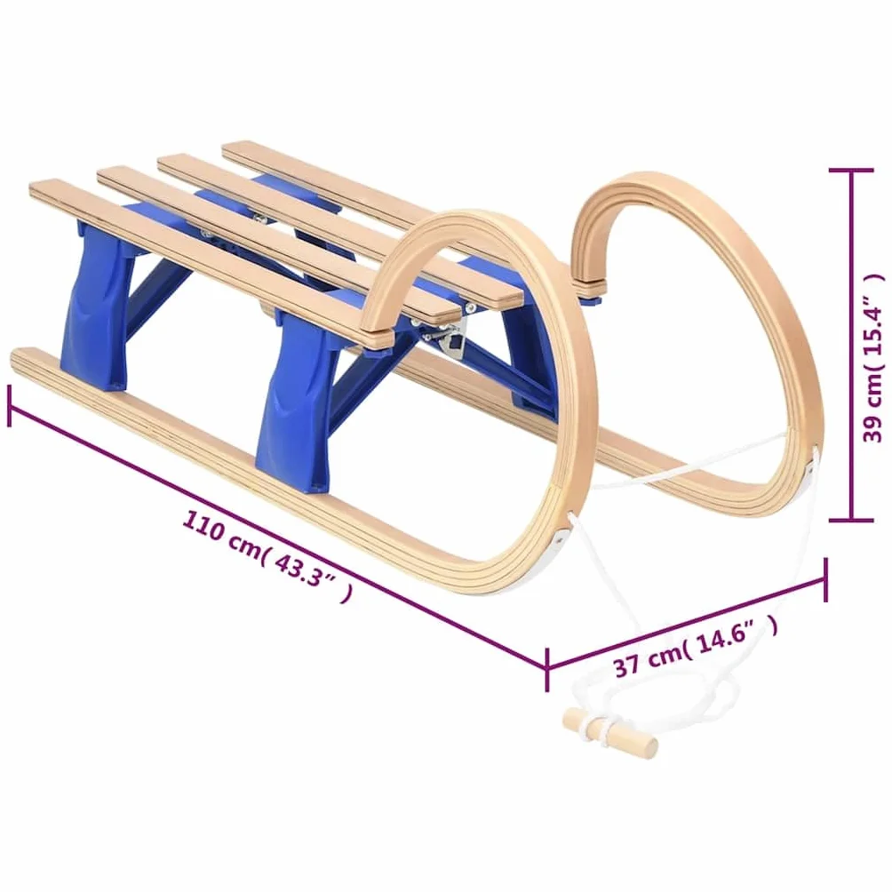 Trineo Plegable de Madera contrachapada 110 cm