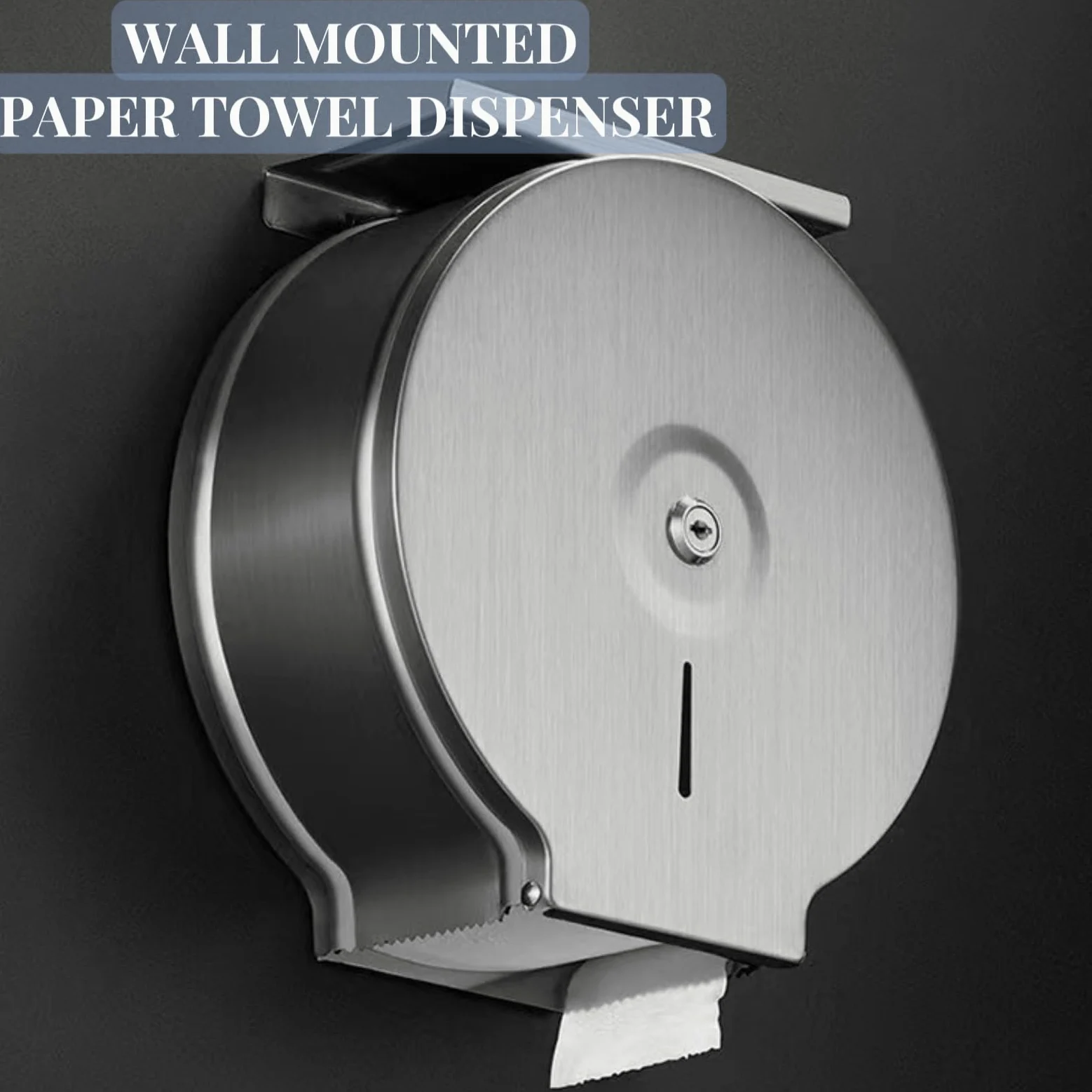 Dispensador de toallas de papel de acero inoxidable para montaje en pared