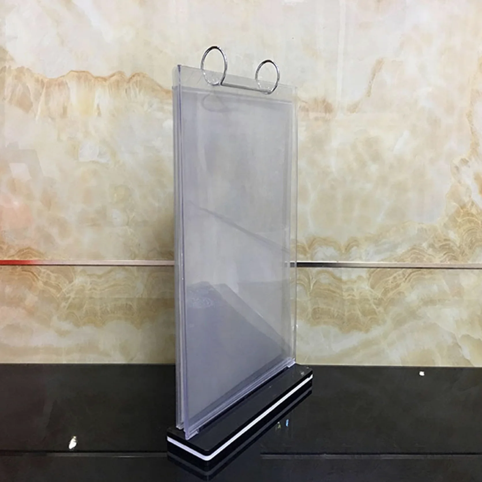 6X A4 Mesa Abatible Soporte de Menú Mesa de PáGinas Estante para Tarjeta de Menú Soporte de ExhibicióN Soporte de Menú Menú de Escritorio ÁLbum de Fotos de Fotos