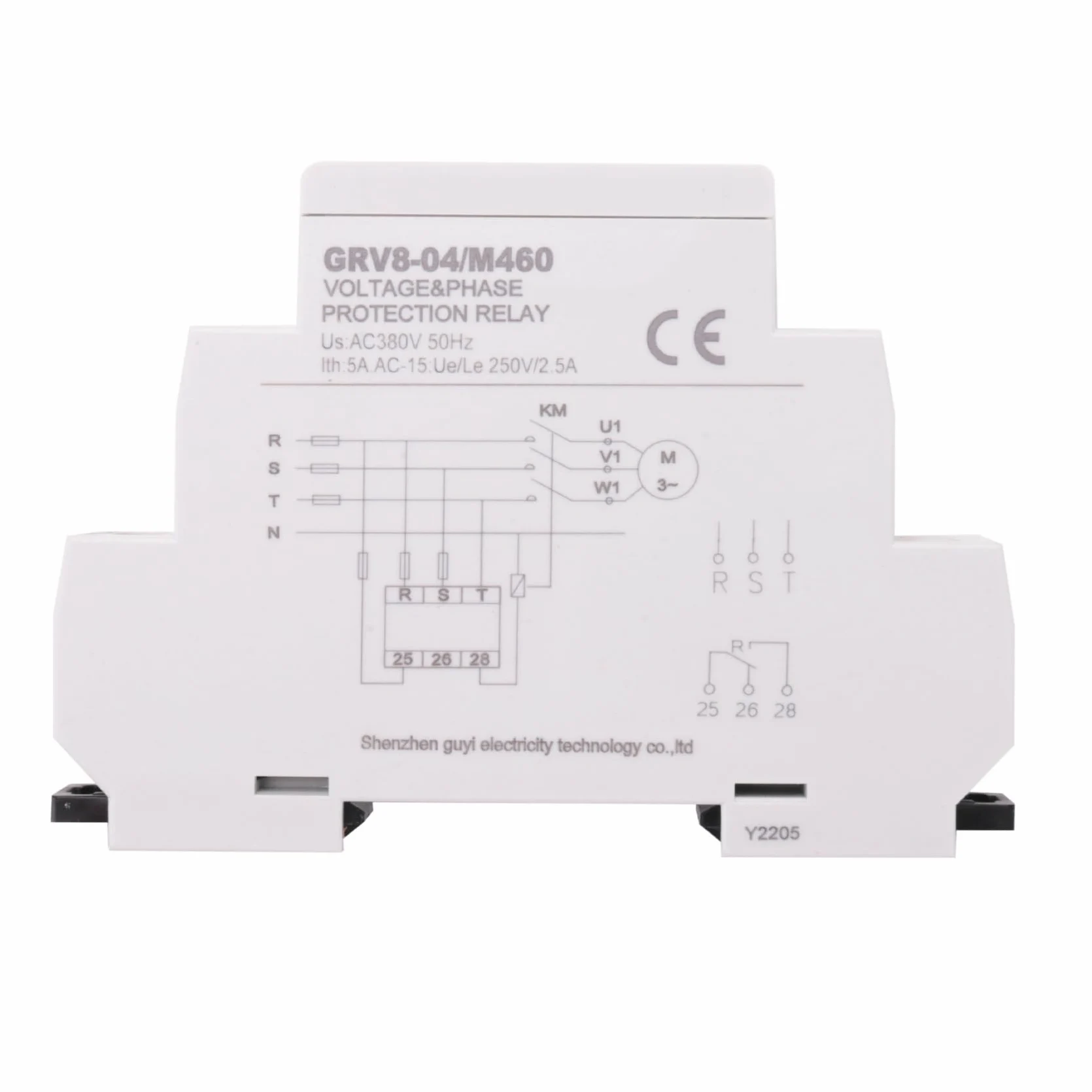 5X GRV8-04 M460 Relé de Monitoreo de Voltaje TrifáSico Secuencia de Fase ProteccióN de Falla de Fase Relé de Control de Voltaje