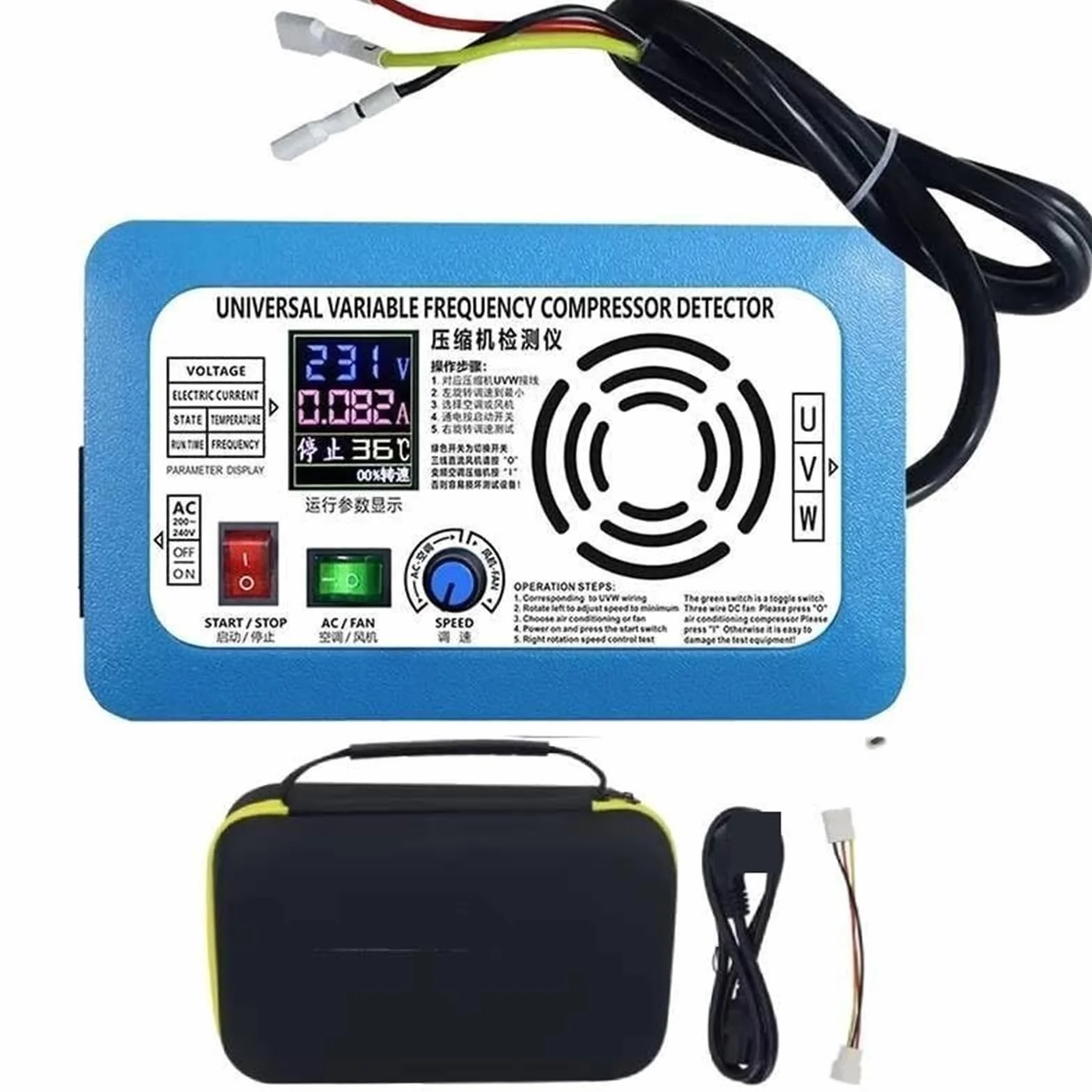 Probador de resistencia, Probador De Placa Inversor Compresor Refrigerador, Herramienta Prueba Válvula Solenoide Pulso Universal, 1-5HP,Ohmímetro
