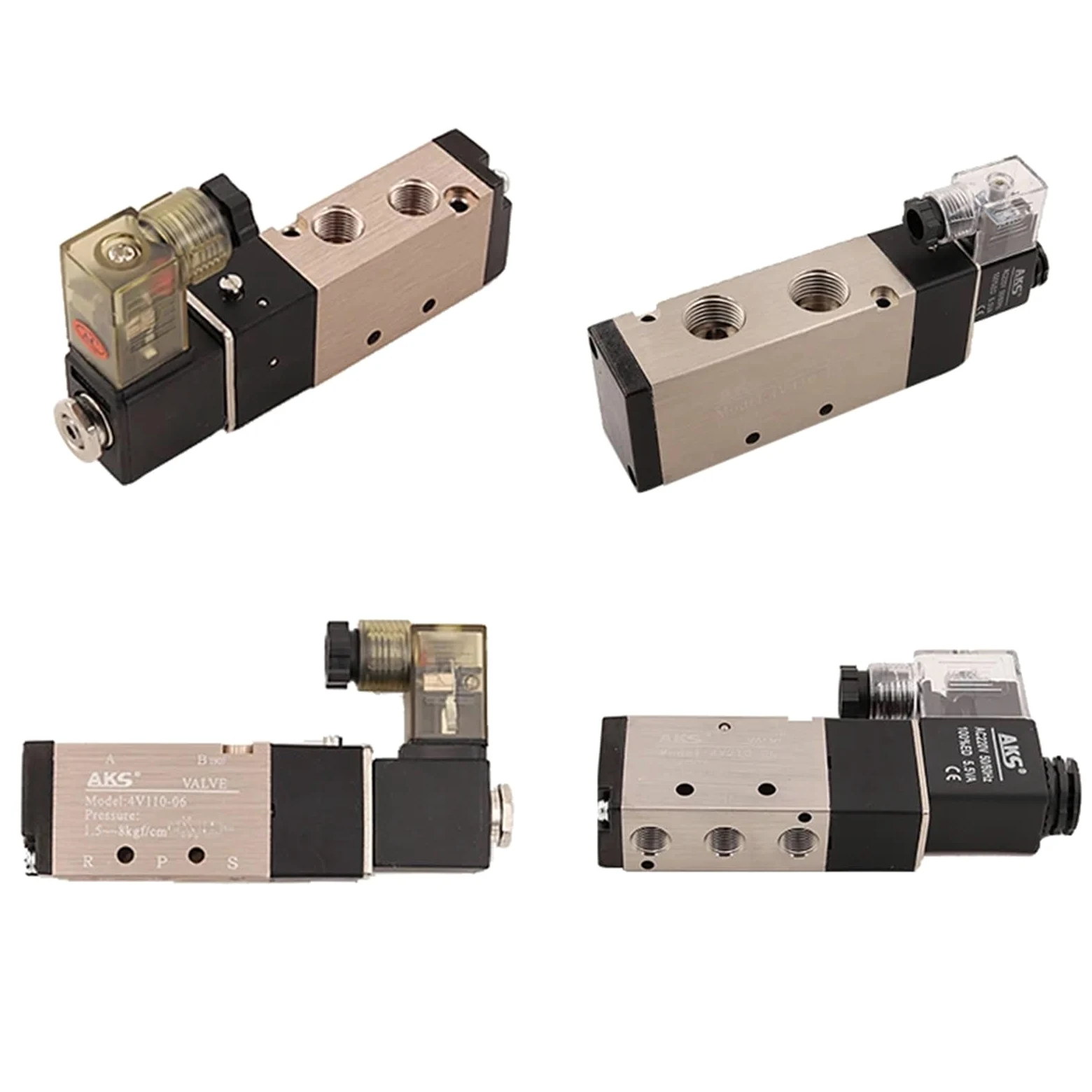 Electroválvula neumática 4V310-08/10, 3 vías, 2 Posiciones, Control de Gas, válvula magnética Aire, CC/CA, Bobina, voltios, Accesorios Manguera(DC12V)