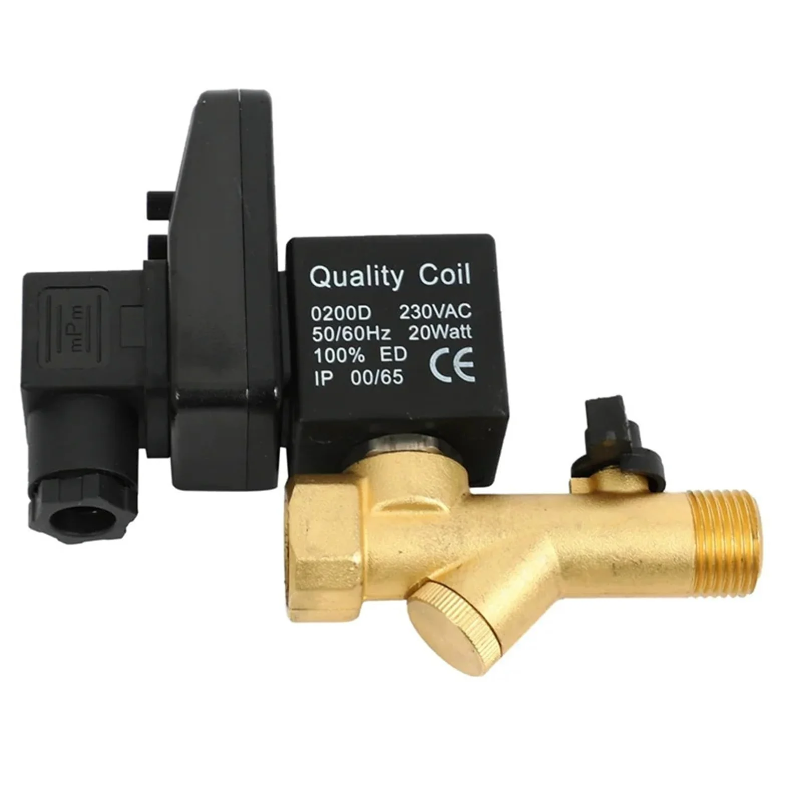 Válvula de drenaje automática for compresor de aire de 2 vías, temporizada electrónicamente, de 1/2 pulgada, CA 220 V, for tanque de gas