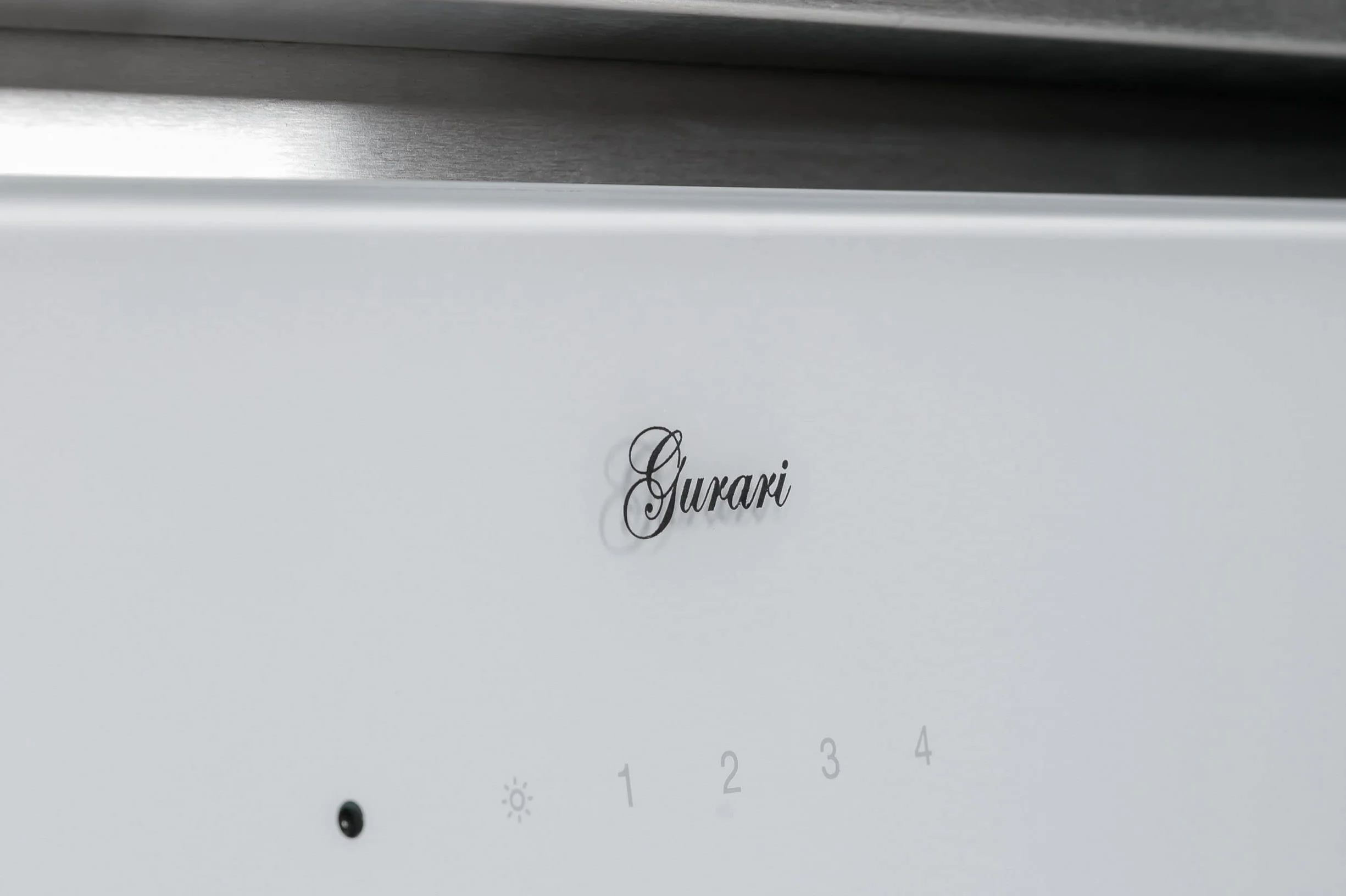 Campana extractora empotrada 90 cm cristal blanco acero inoxidable motor EBM 1000 m³/h ionización techo