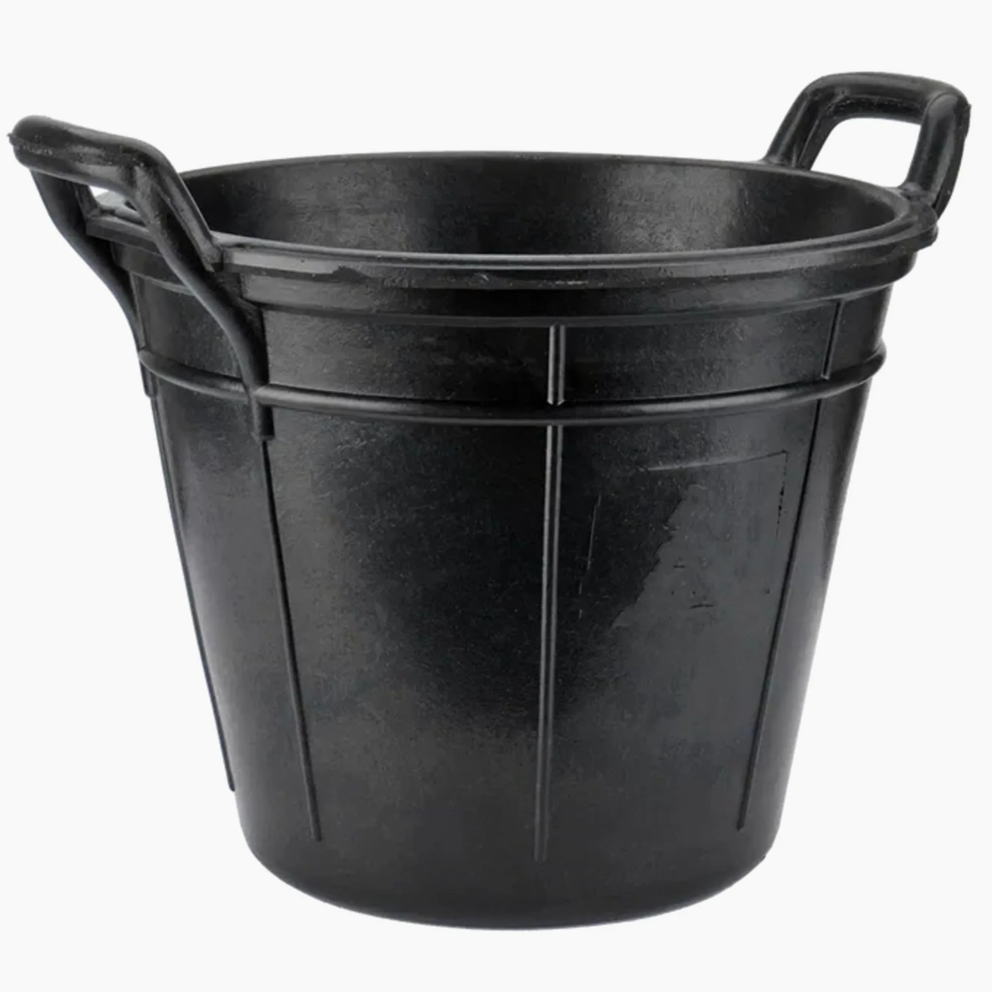 Bricoloco Cubo goma multiusos de caucho reciclado 18 litros. Capazo de goma con dos asas altura 290 mm y boca de 360 mm (5)