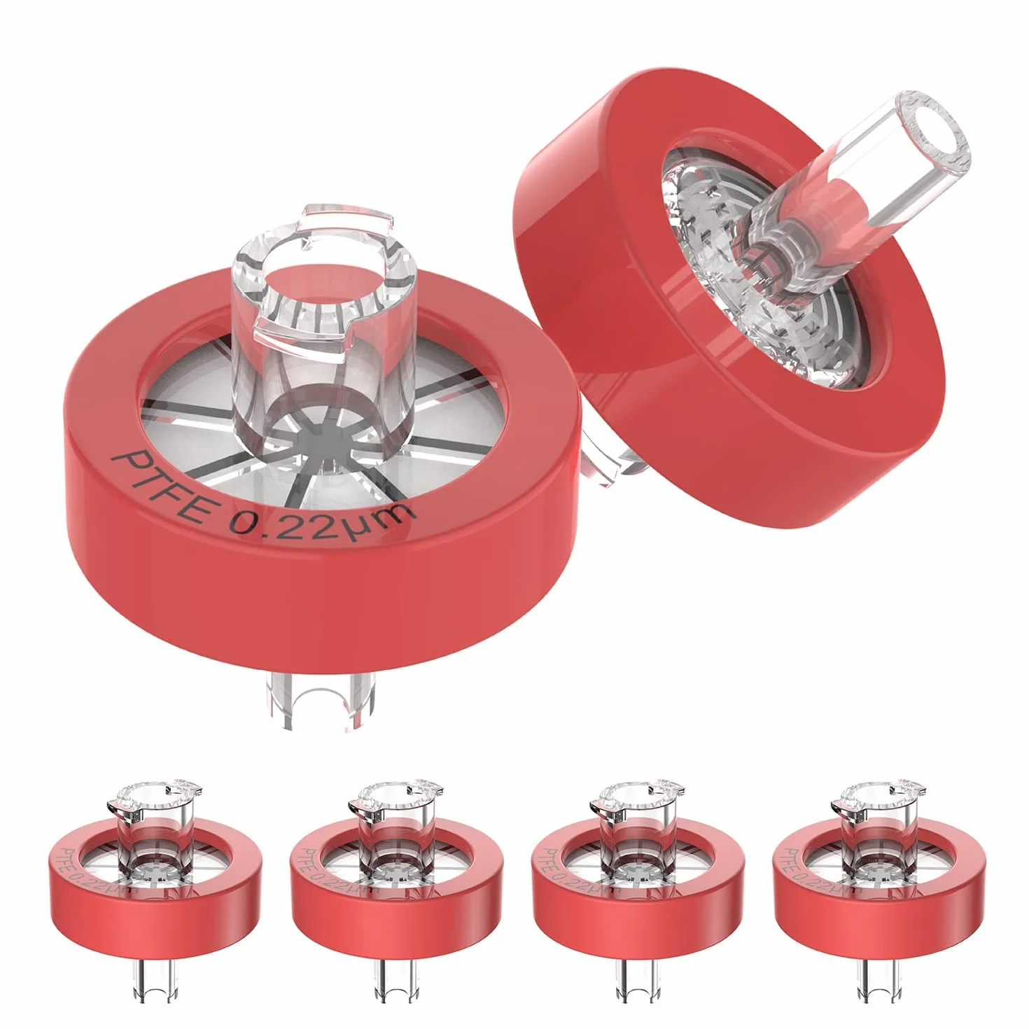 Filtro de jeringa filtro de jeringa, 10. PTFE de 0,22 um 25 mm, filtro de jeringa de laboratorio, con alta capacidad de filtración y diseño único de la interfaz roscada, alta resistencia a altas