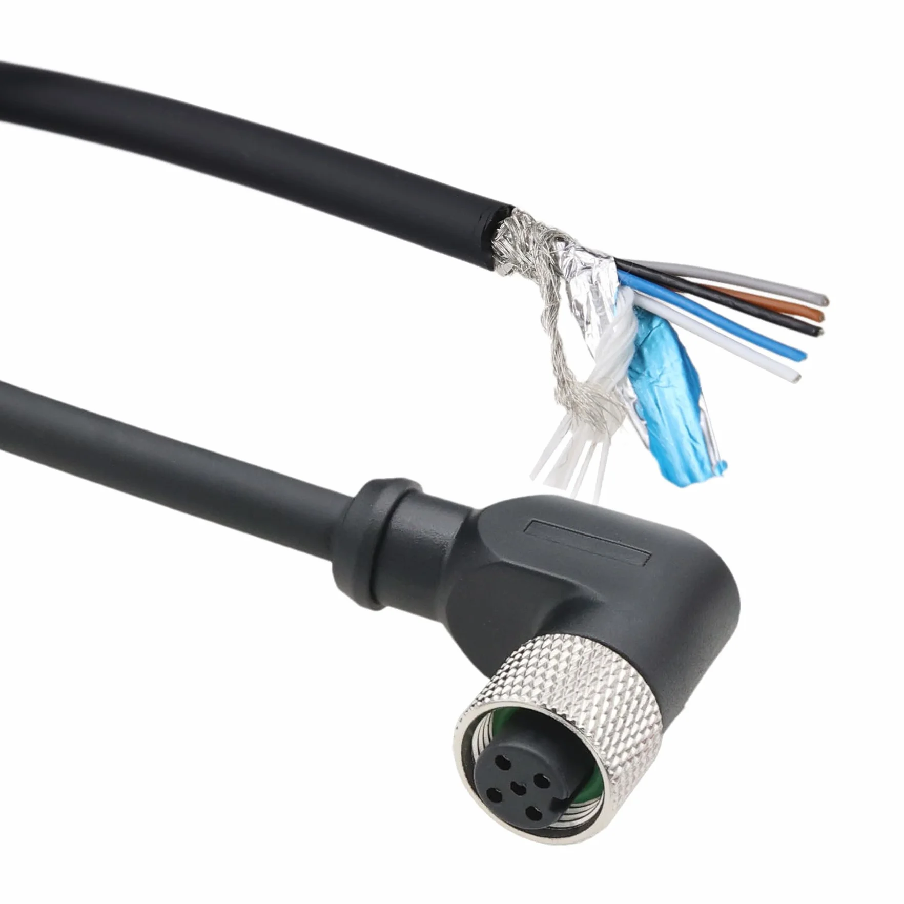 HangTon Cable M12 A codificado 5 pines hembra a cable desnudo 2M sensor actuador