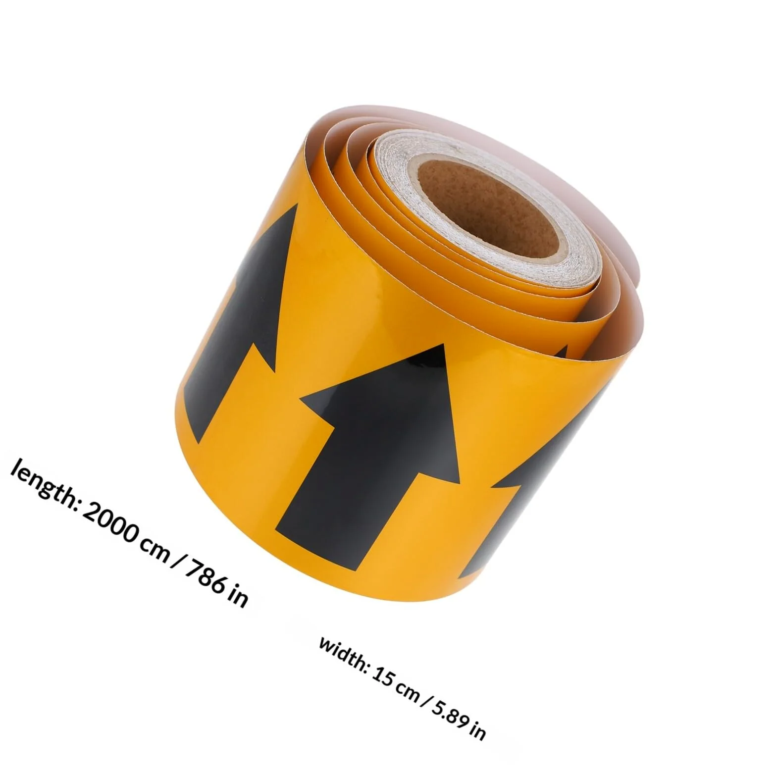 Calcomanía para Señalización Industrial de Pvc de Flecha Indicadora Película Reflectante Negra Fácil de Usar y Resistente, Adecuado para Marcación de Tuberías