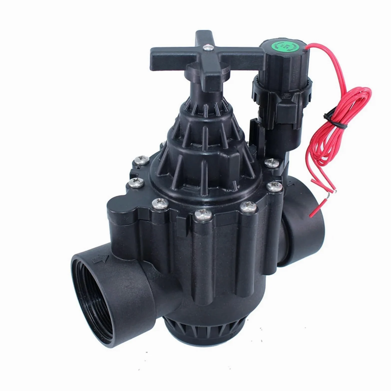 Electroválvula, Válvula Solenoide de riego for jardín, válvula de nailon de 1-1/2 "y 2", normalmente cerrada, 220, 12V, 24V, for riego de paisaje de jardín y granja(DN40,12)