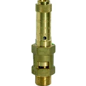 RIEGLER 117720-229.01-7,3 Válvula de seguridad de latón, G 1/2, presión de respuesta 7,3 bar, 1 unidad