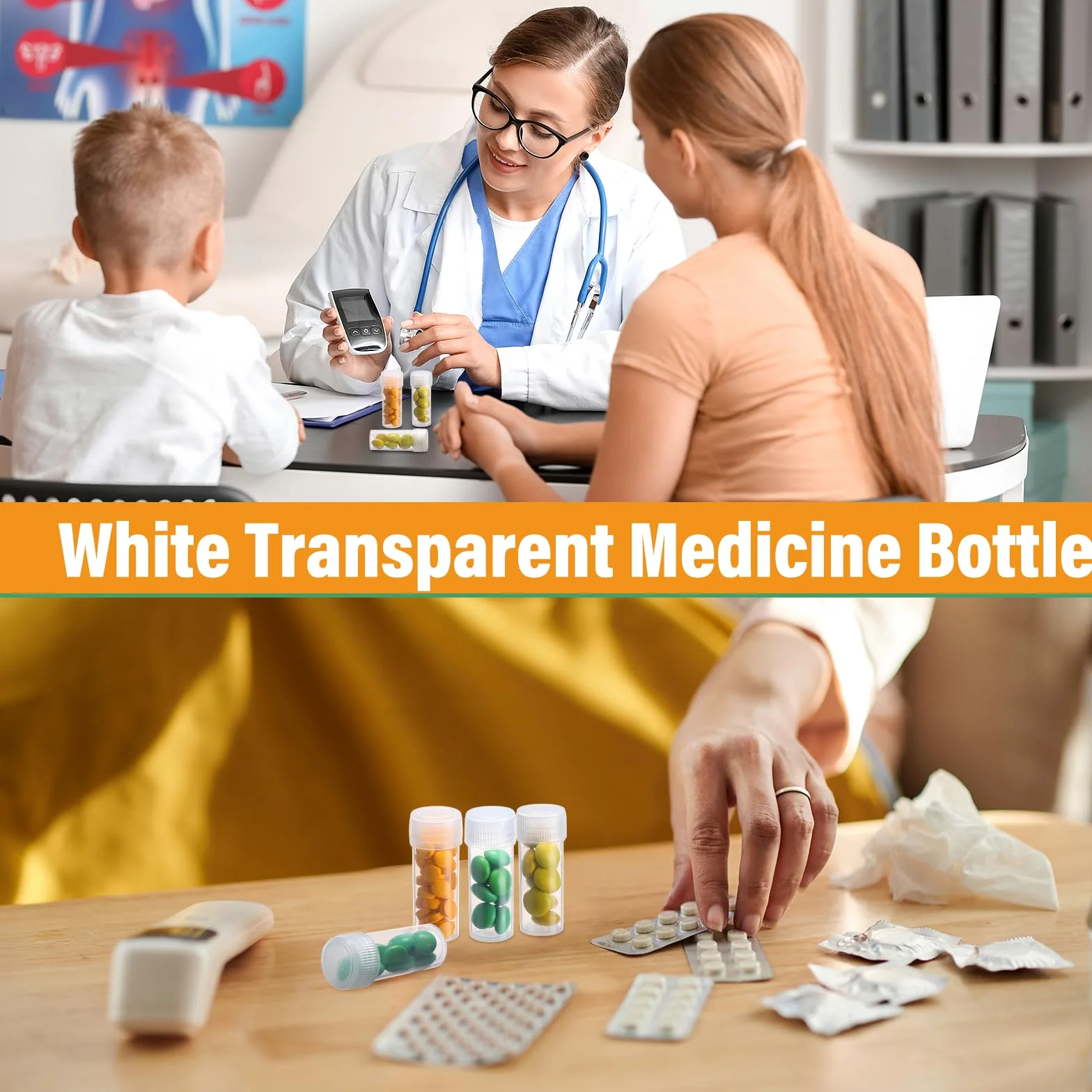 Lallisa 300 botellas de plástico pequeñas de 5 ml, botellas vacías de plástico transparente con tapas, botellas de muestra pequeñas, tubos de ensayo de plástico para almacenamiento de viaje,
