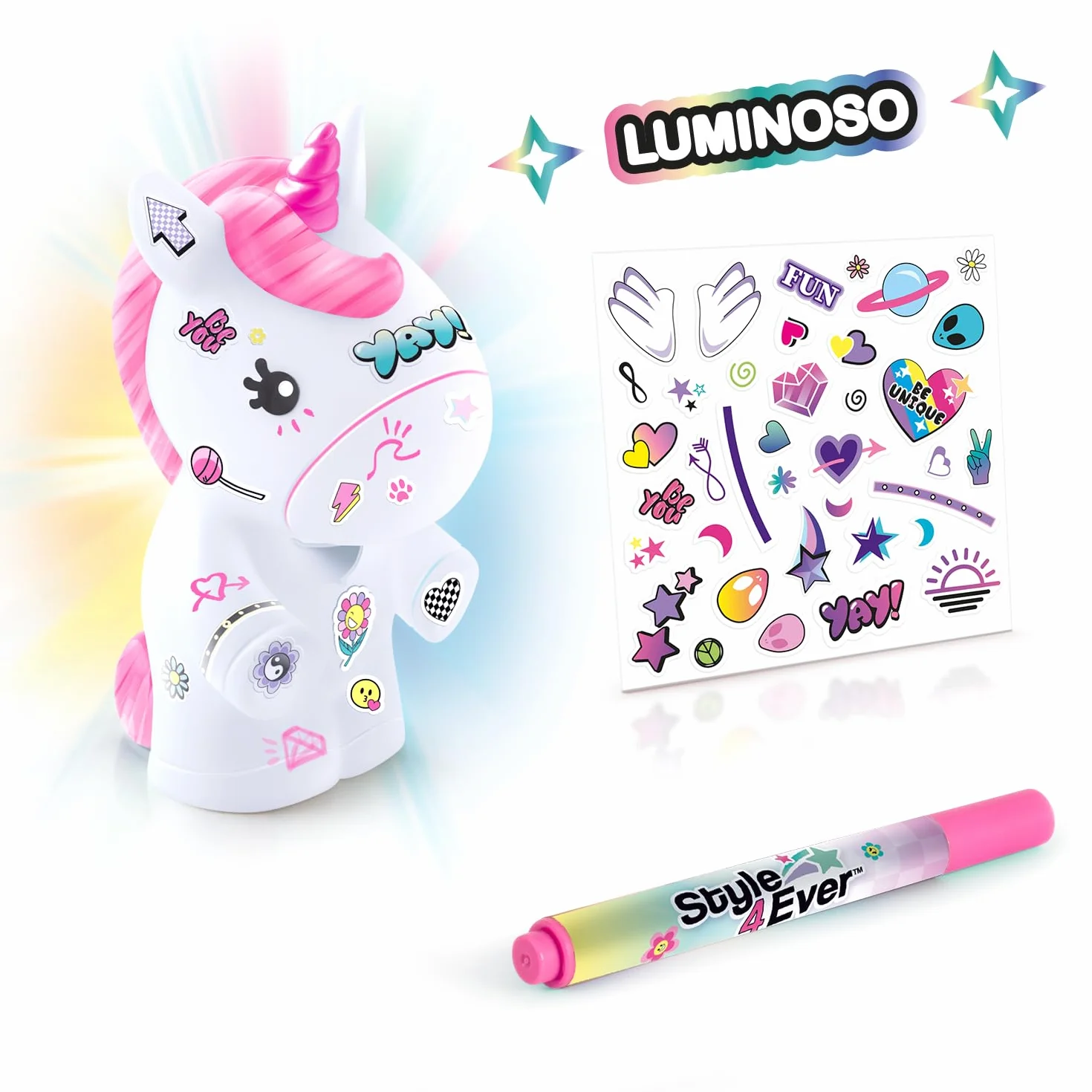 Canal Toys Style 4Ever Mini Deco DIY con Luz LED Surtido Rotulador Pegatinas