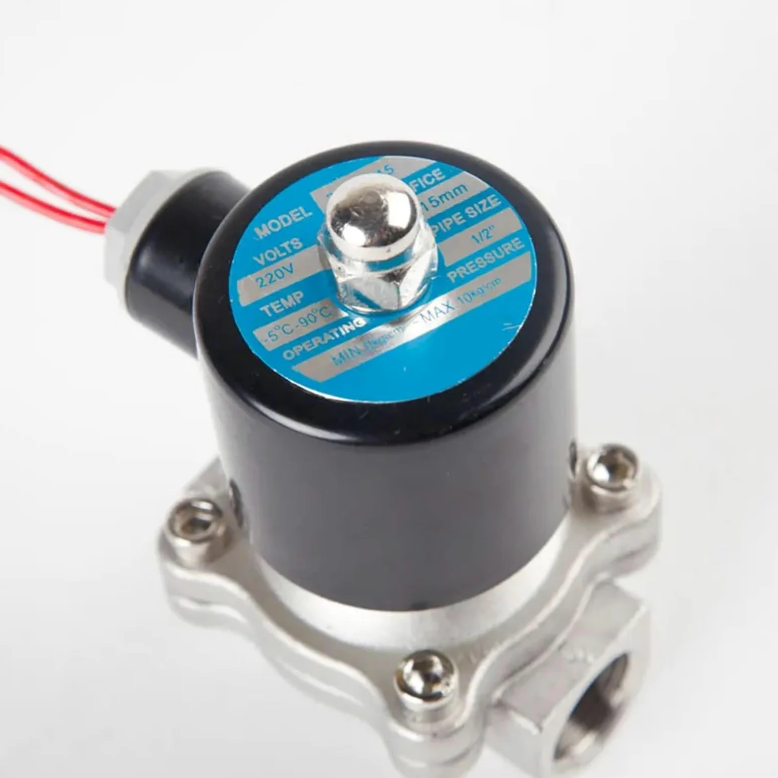 1/4"" 3/8" 1/2"" 3/4" 1"" 1-1/2" BSPT Hembra 12V 24V 110V 220V 304 Electroválvula Eléctrica de Acero Inoxidable Normalmente Cerrado Neumático 1.25 Pulgada(BSPT FEMALE-DC12V,0.75 pulgadas)