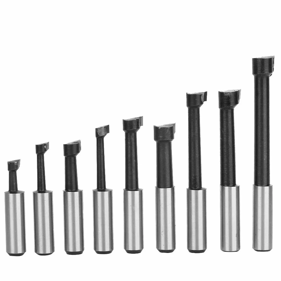 Oumefar Cabezal de Mandrinar Vástago MT3 Rosca 1-1/2-18UNF Plato F1-12 mm Acero al Carbono Incluye 9 Cuchillas