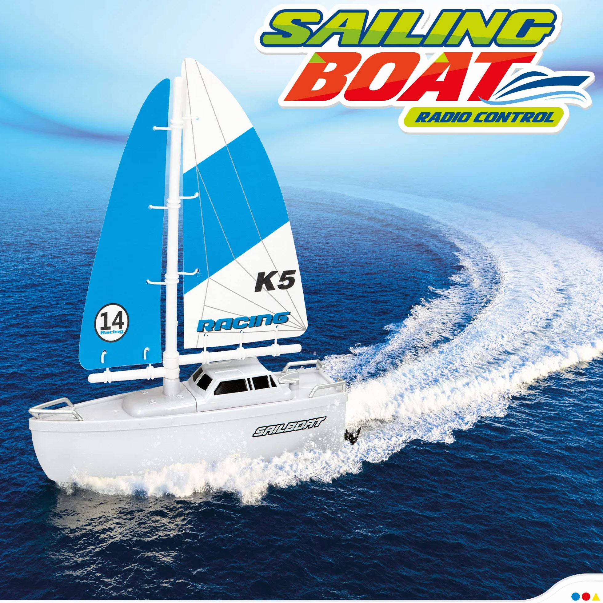 ColorBaby CB Toys Velero teledirigido Barco Control Remoto Juguete 4 Funciones niños 4 años