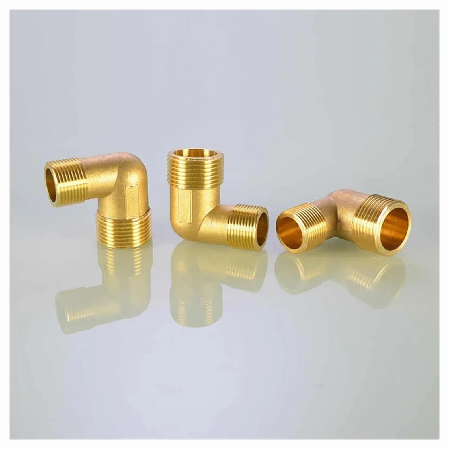 1 pieza de 3/4", 1", 1,2", 1,5" y 2" rosca hembra x macho de 90 grados, conector de codo de latón, adaptador de tubería de cobre(1-5)