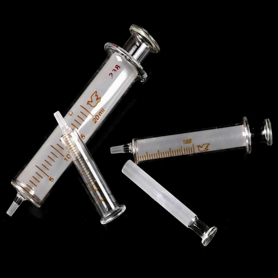 Todos Los Tamaños De 1 Ml A 100 Ml Jeringa De Vidrio Desechable De Laboratorio Jeringa De Transferencia De Líquido De Vidrio Sin Aguja, 100ml 1pcs