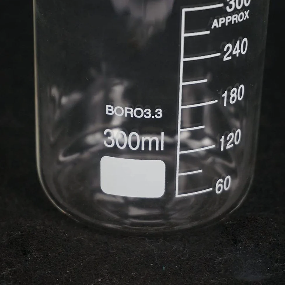 Vaso de precipitados de Vidrio de Forma Baja de 300 ml para experimentos químicos, Material de Laboratorio para Equipos de Laboratorio Escolar