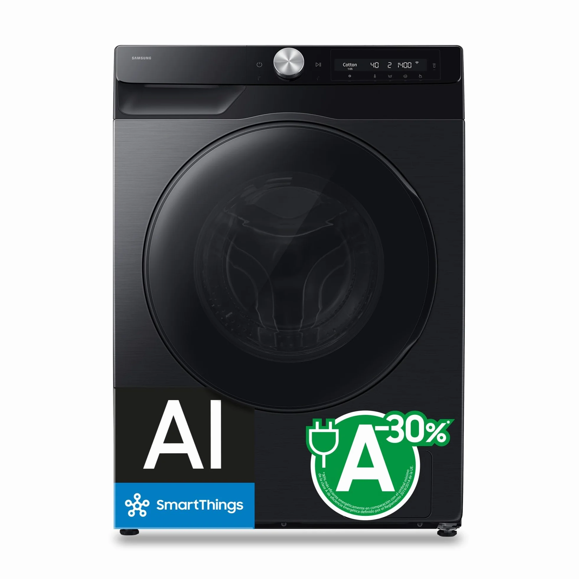 Samsung Lavasecadora AI 9kg/6kg Autodosificación Clase D Negra WD90HG6U94BBU3