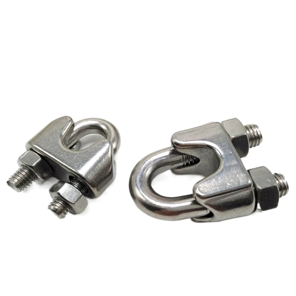 Abrazaderas De Cuerda De Cable Clip de cable acero inoxidable, apretones cuerda alambre(M3-50 Pcs -ss316)