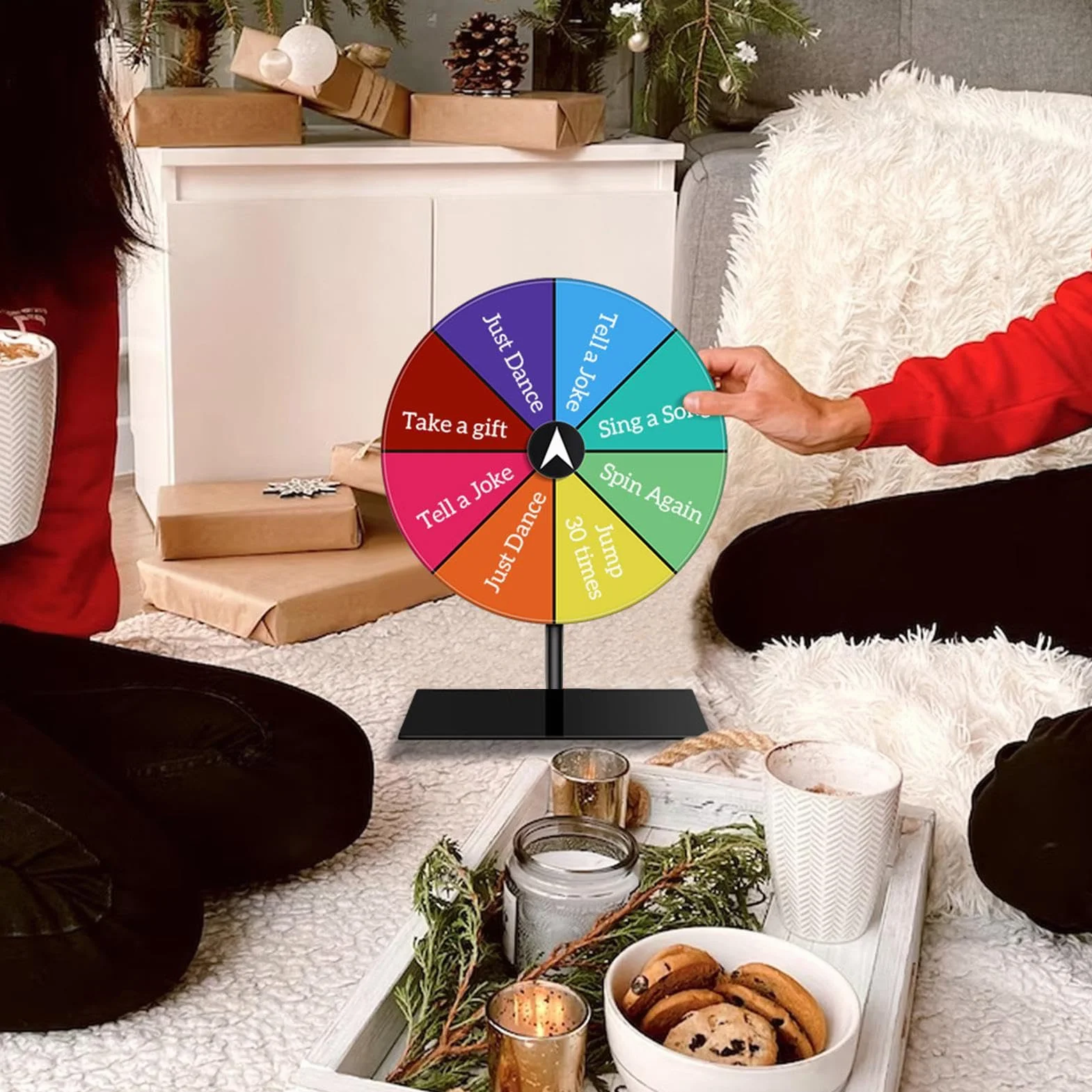 Juego De Ruleta - Ruleta De La Fortuna con 8 Ranuras Personalizables - Rueda para Premios con Soporte De Escritorio