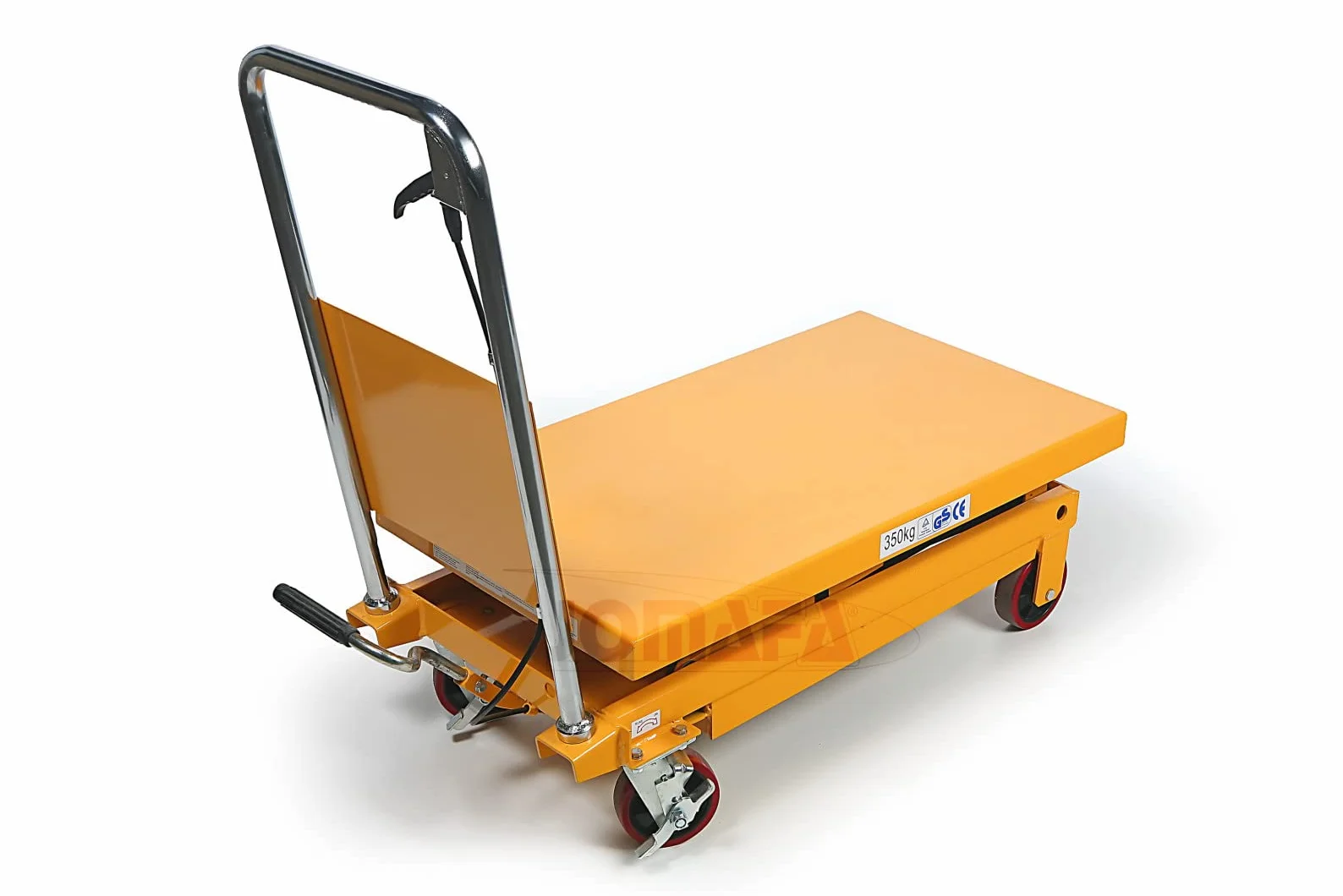 MESA ELEVADORA HIDRAULICA PARA TALLER EXTRA ALTA 1300MM, 350 KG