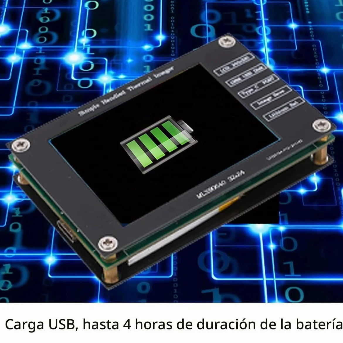 1 cámara termográfica, cámara infrarroja térmica de 2.8 pulgadas, carga USB C de 320 x 240