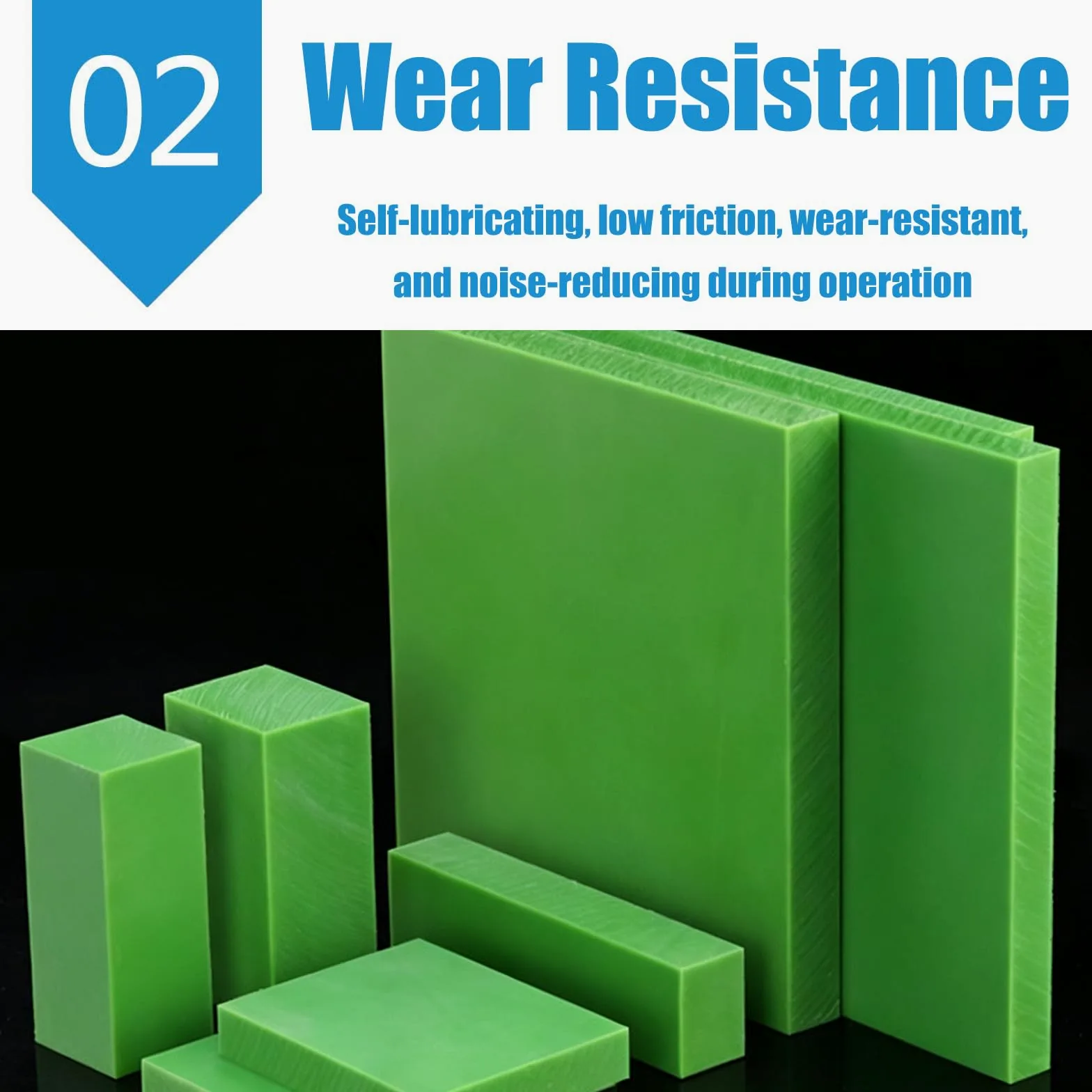 Hoja de nailon PA66 | Nylon de desgaste grueso de 8-50 mm, 15 x 15 cm, for placas de válvulas, deslizadores de sellado(Thick50mm)