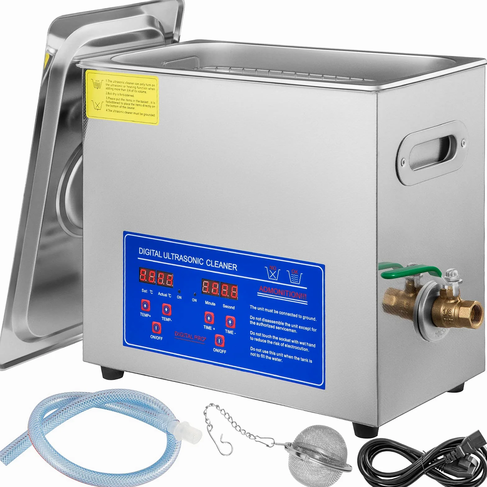 Moh 6L Limpiador ultrasónico profesional, Limpiador ultrasónico, Limpiador digital Pantalla ultrasónica (6L), Limpiador Ultrasónico Digital 6L