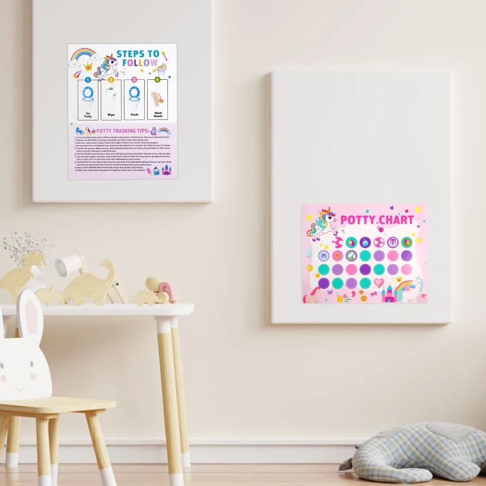 OFFCUP Cartas de Recompensas 10pcs Tabla Recompensa Unicornio para Niños Premiar Buenos Hábitos