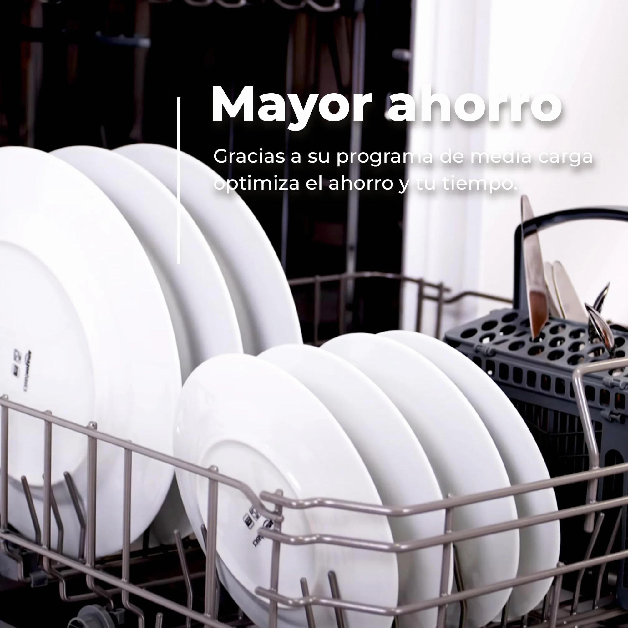 EVVO Lavavajillas estrecho 45 cm 9 Cubiertos Modelo D1 Slim Blanco