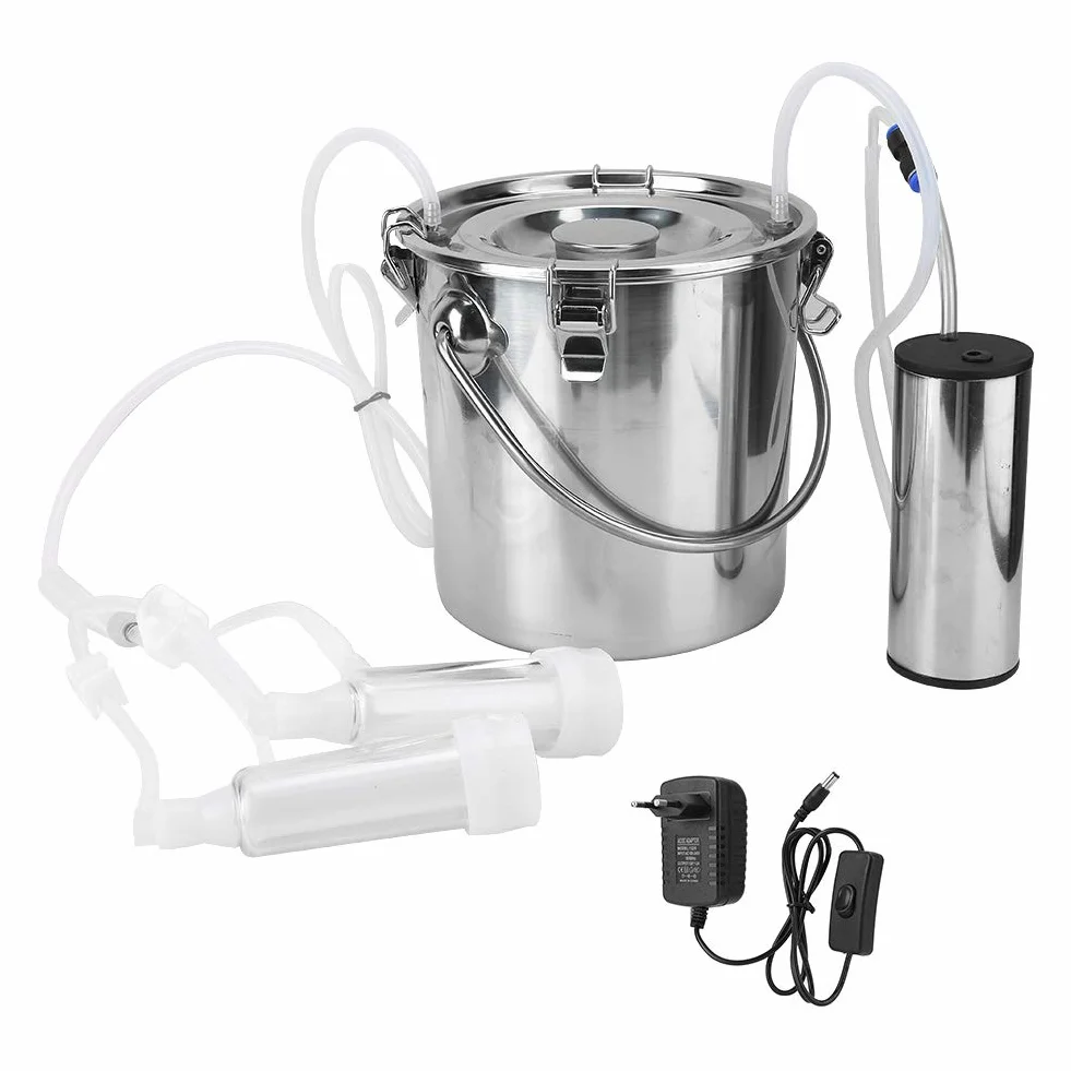 Akozon Ordeñadora eléctrica Kit de ordeño con Bomba de succión Directa Ordeñadora eléctrica doméstica de Vacas y Cabras de 5L con Bomba de succión Directa de ((para ovejas) (Reglamento