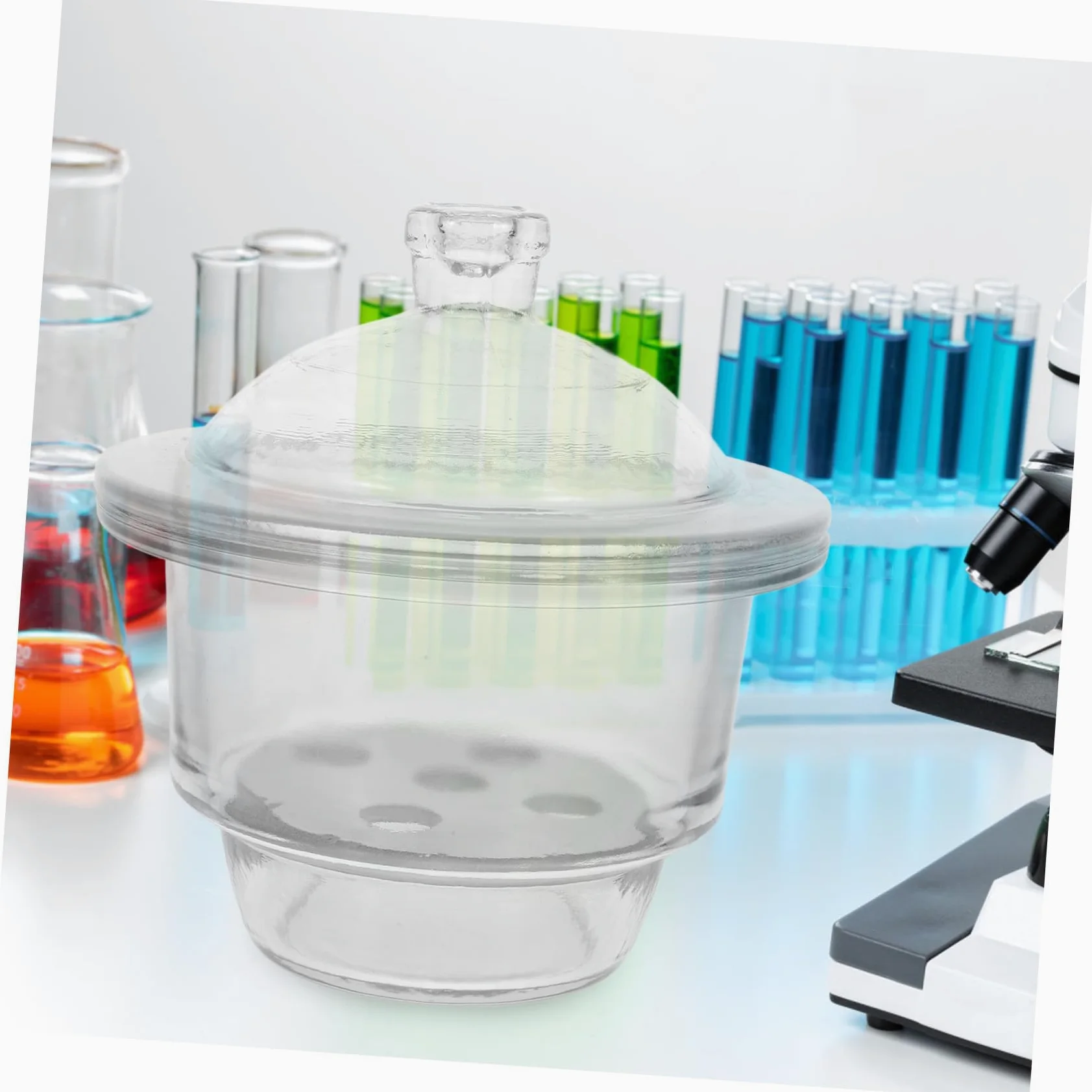 Ipetboom Desecador Al Vacío De Vidrio 208 Mm Durable y Seguro Para Laboratorio Botella Secadora Para Experimentadores Científicos