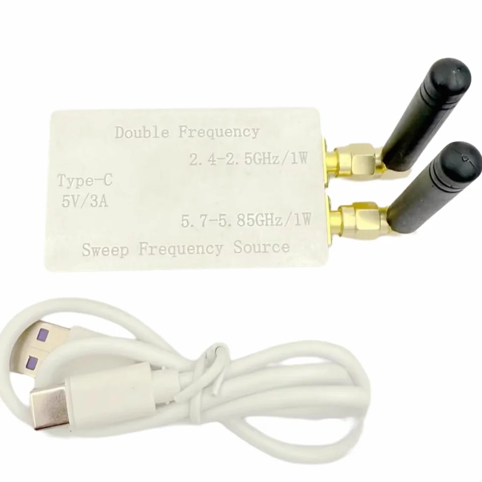 Generador de Señal de Barrido Bluetooth WiFi de Doble Banda, VCO, 1 W, 2,4 GHz y 5,8 GHz, Antena Dual.