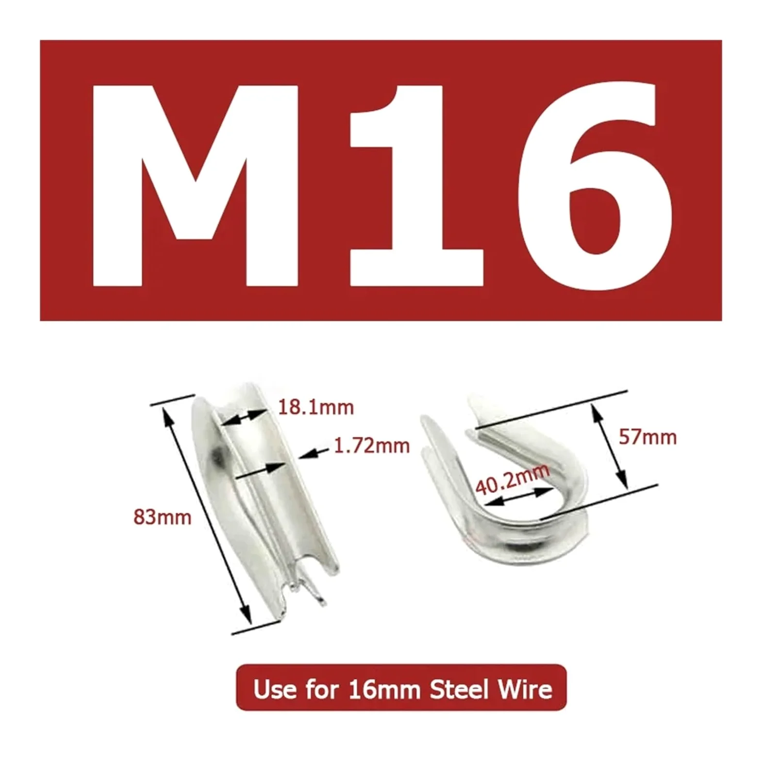 1-10 Uds M1.5-M32 Dedales De Acero Inoxidable 304 Abrazadera Anillo Cable Cuerda Funda Protectora Aparejo(M16,316_5PCS)