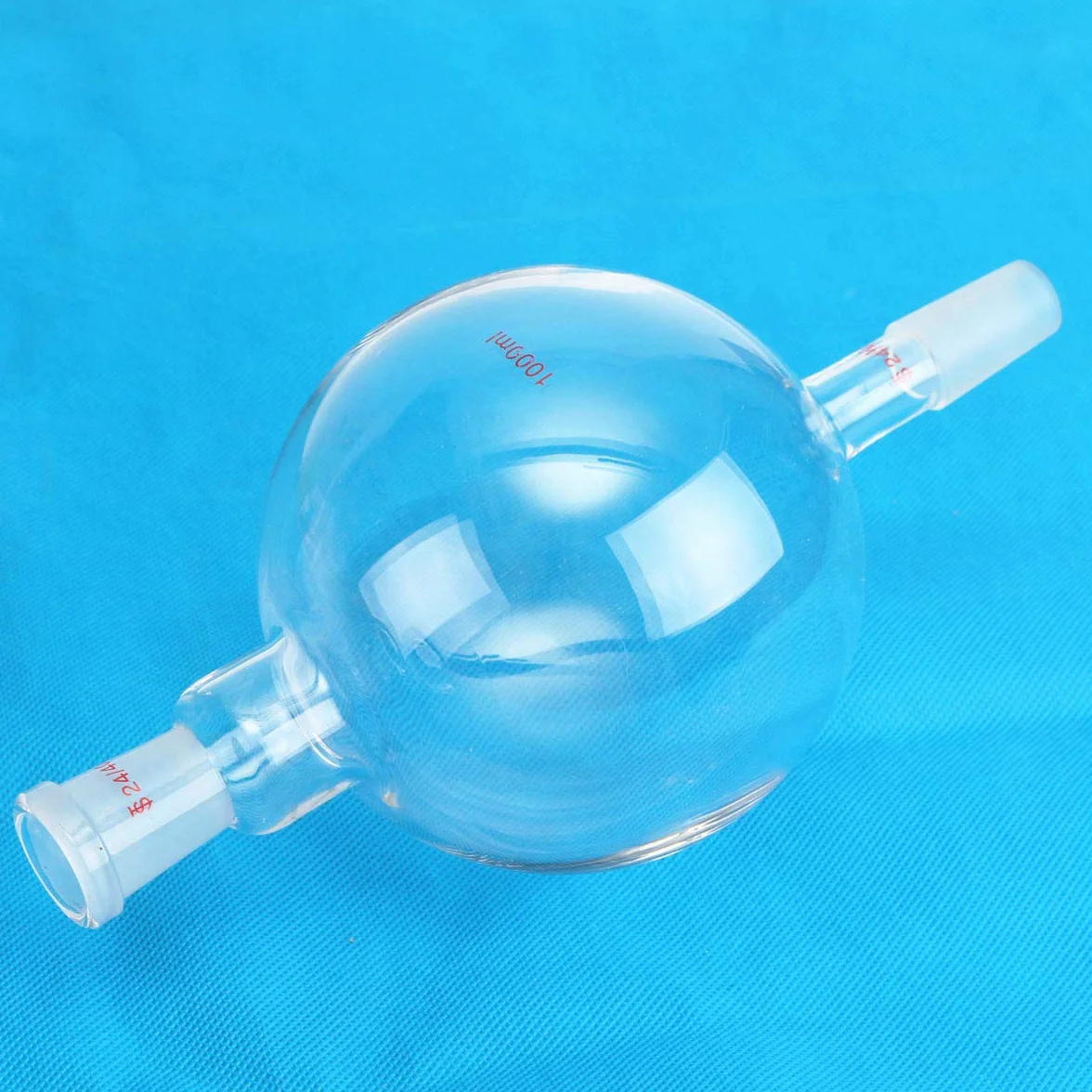 1000Ml 24/40 Cromatografía De Líquidos A Presión Depósito De Solvente De Vidrio Frasco De Bolas W/Ground Joint Laboratory
