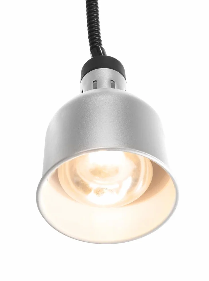 HENDI Lámpara de Calor Colgante Ajustable 250W 230V Infrarrojos Aluminio Plata Ø175x250mm