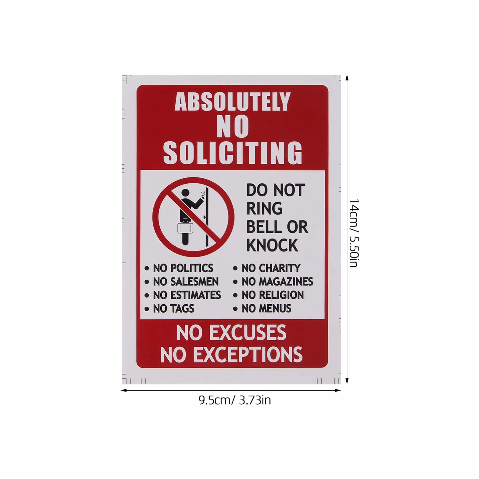 SOLUSTRE Señal De No Entrada No Intrusión No Solicitar Para Puerta De Entrada